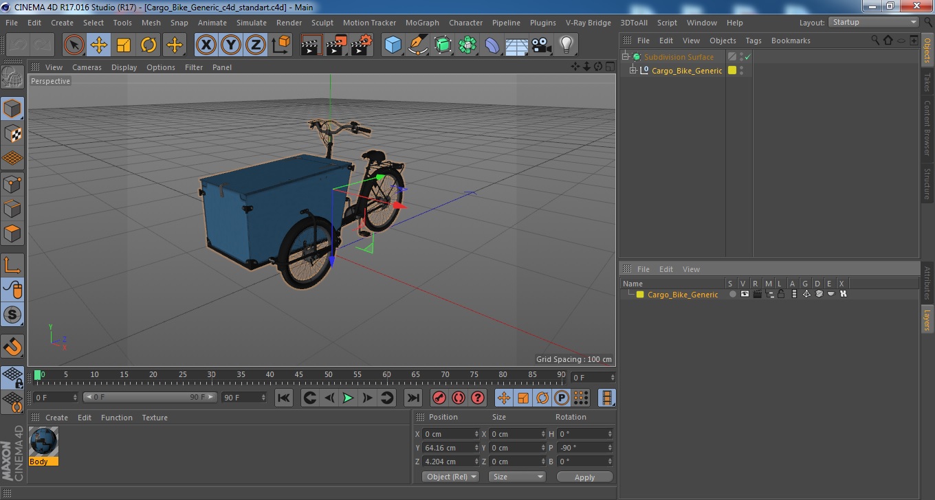 3D Cargo Bike Generic model