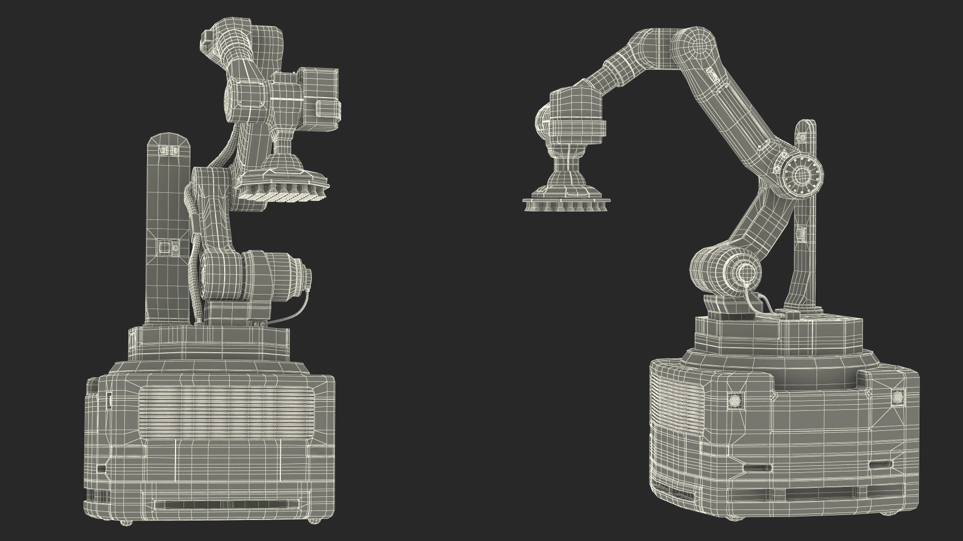 Warehouse Loader Robot Blue Rigged 3D model