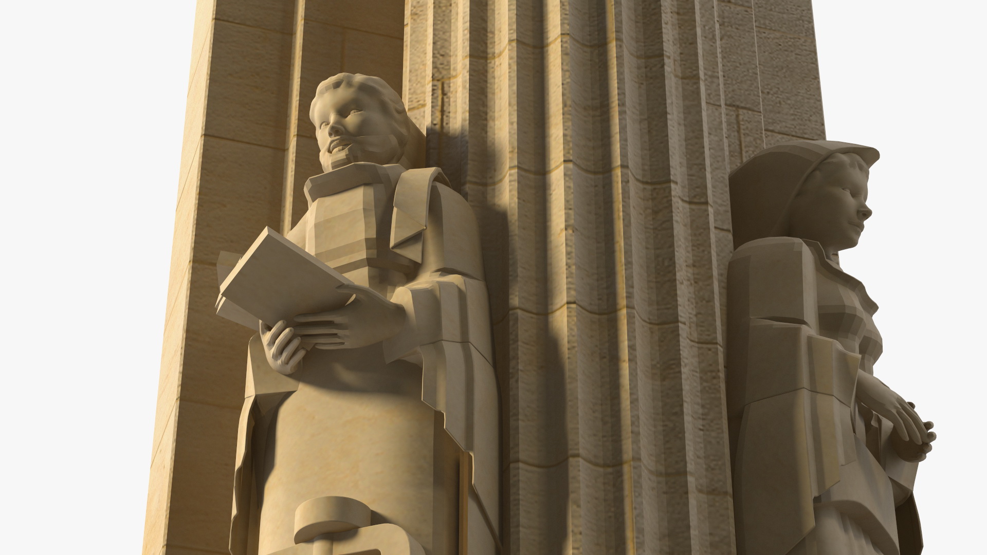 3D Hearst Tower Lobby Sculptures with Column