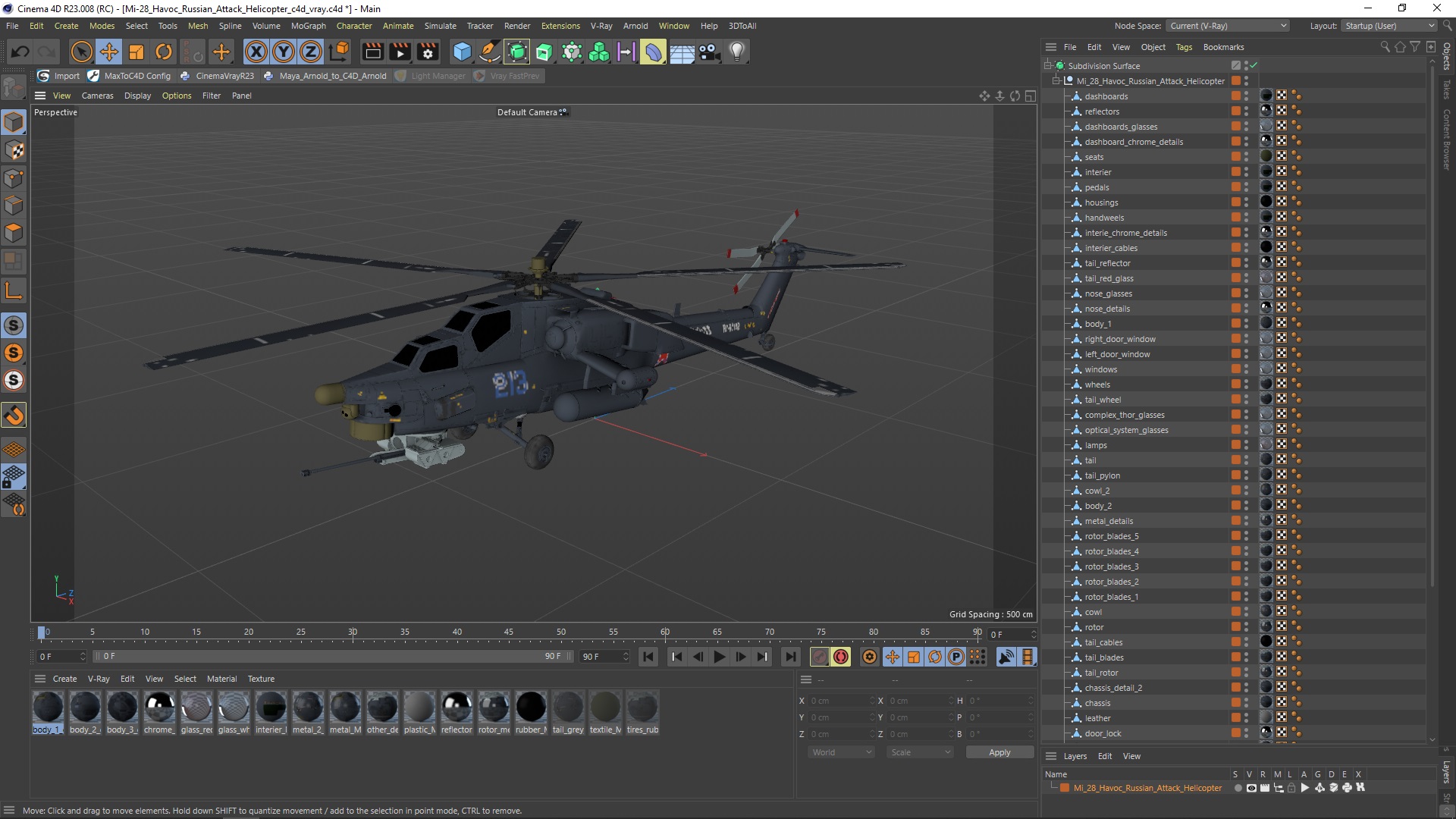 Mi-28 Havoc Russian Attack Helicopter 3D