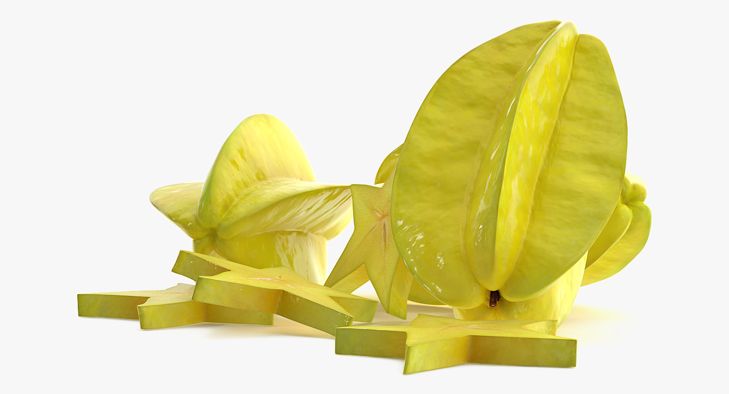 Star Fruit Set 3D model