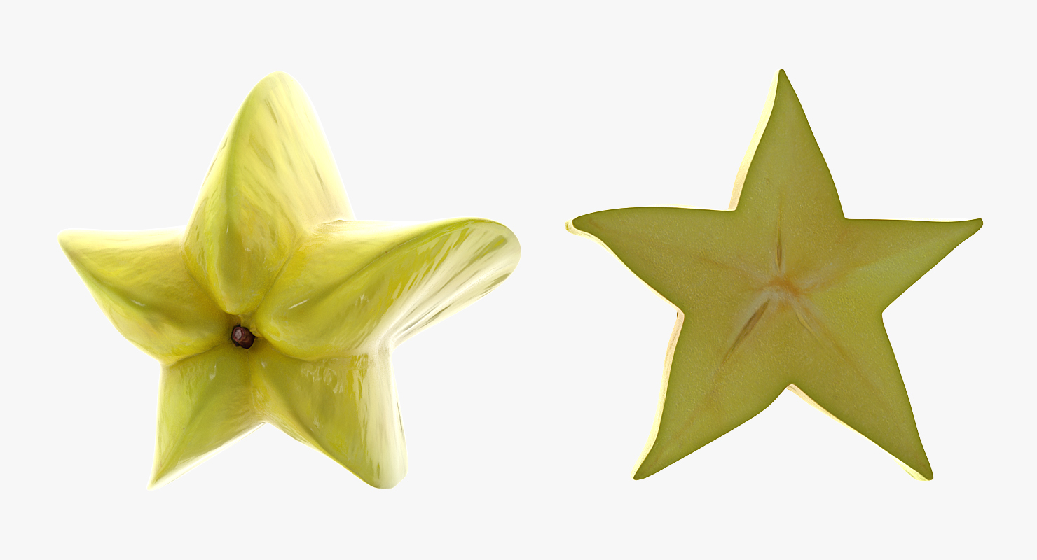 Star Fruit Set 3D model