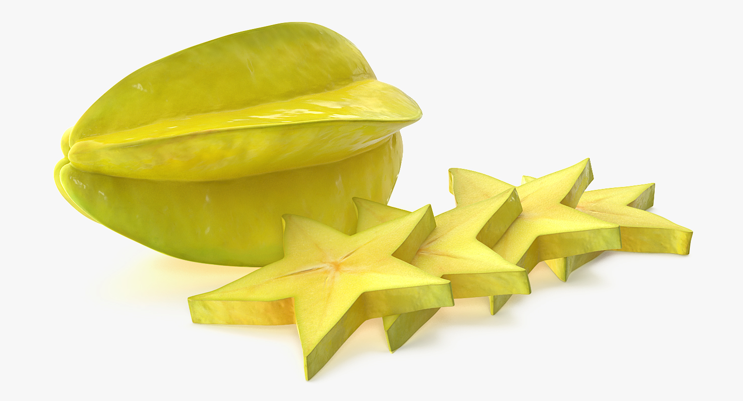 Star Fruit Set 3D model