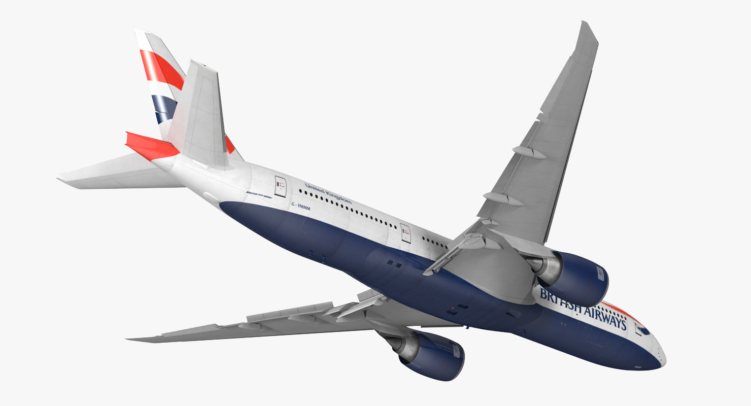 Boeing 777 200LR British Airways 3D