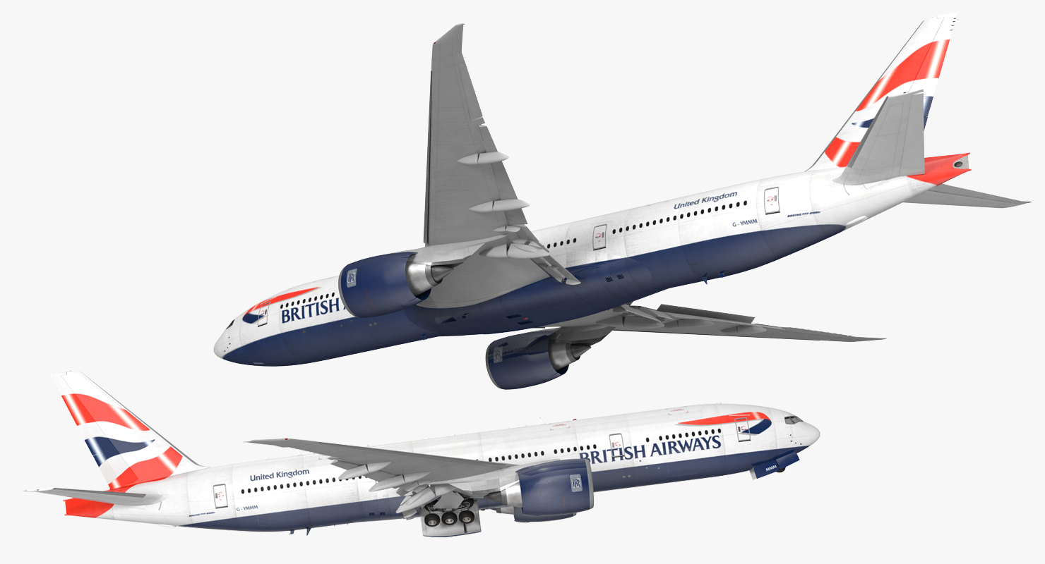 Boeing 777 200LR British Airways 3D