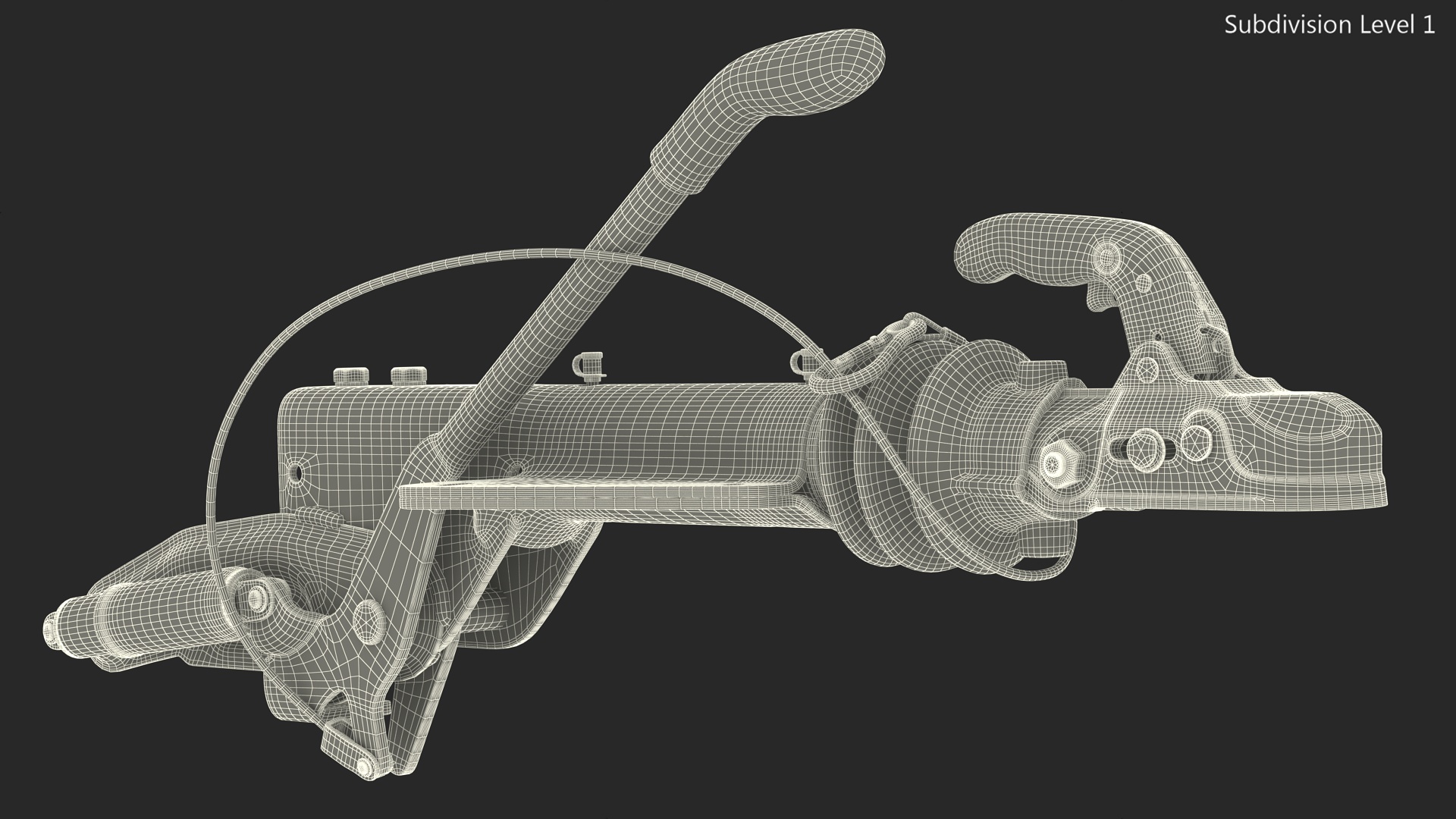 3D model Trailer Coupling Clamp Black Rigged