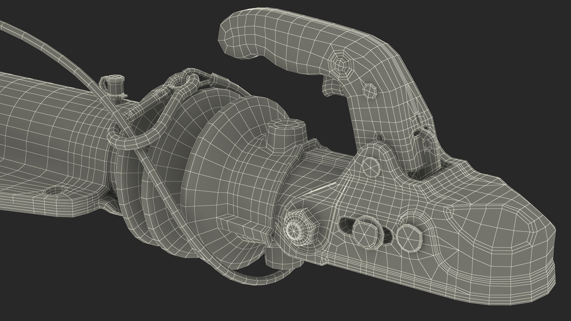 3D model Trailer Coupling Clamp Black Rigged