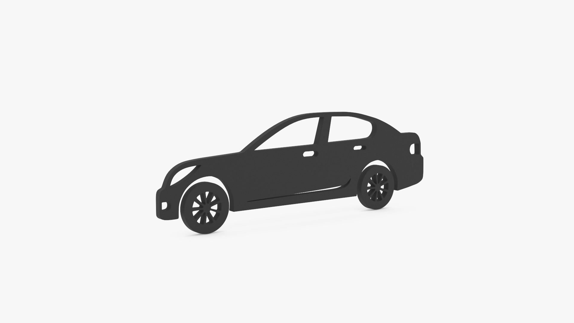 3D model Car Sedan Silhouette