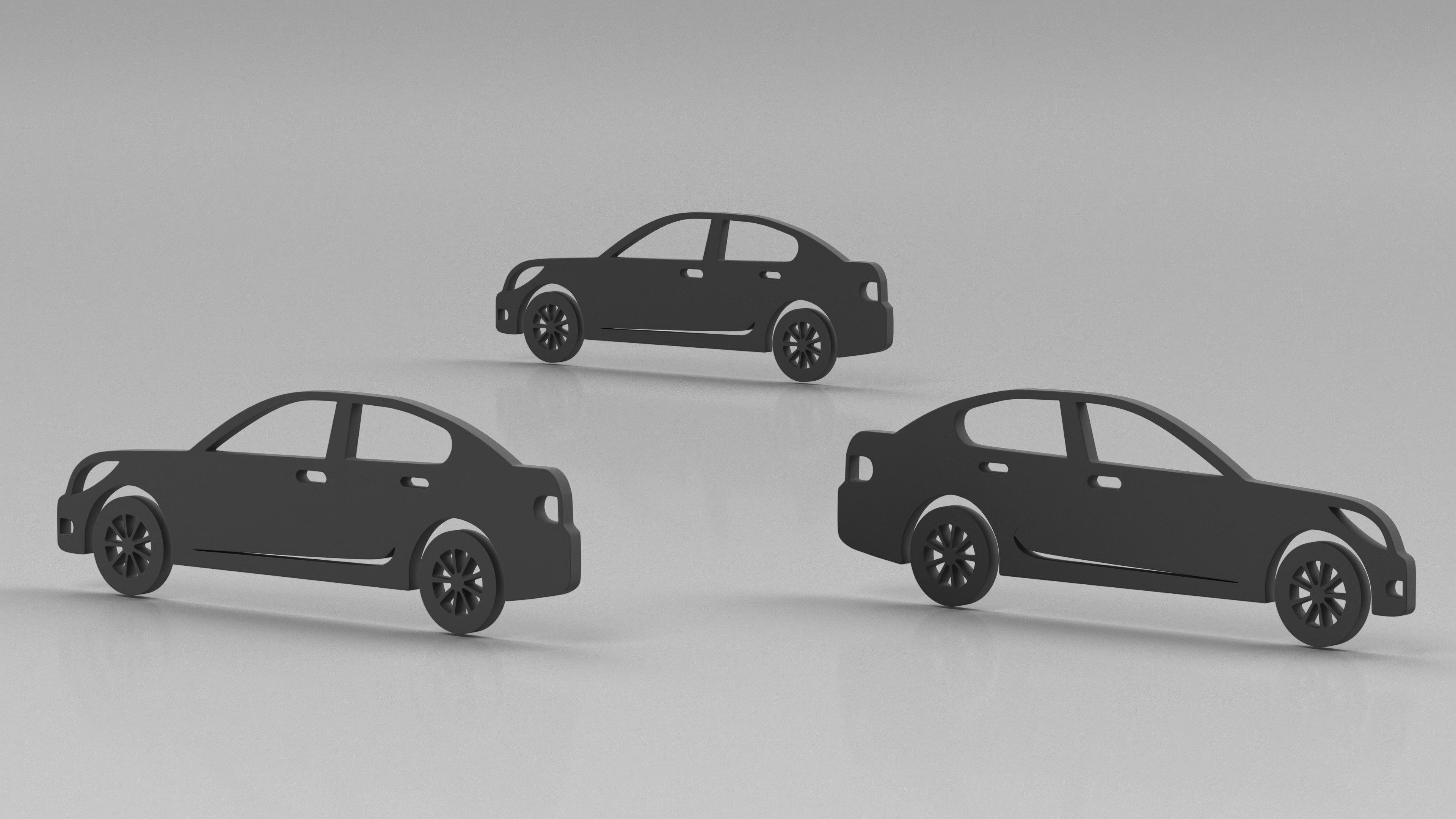 3D model Car Sedan Silhouette