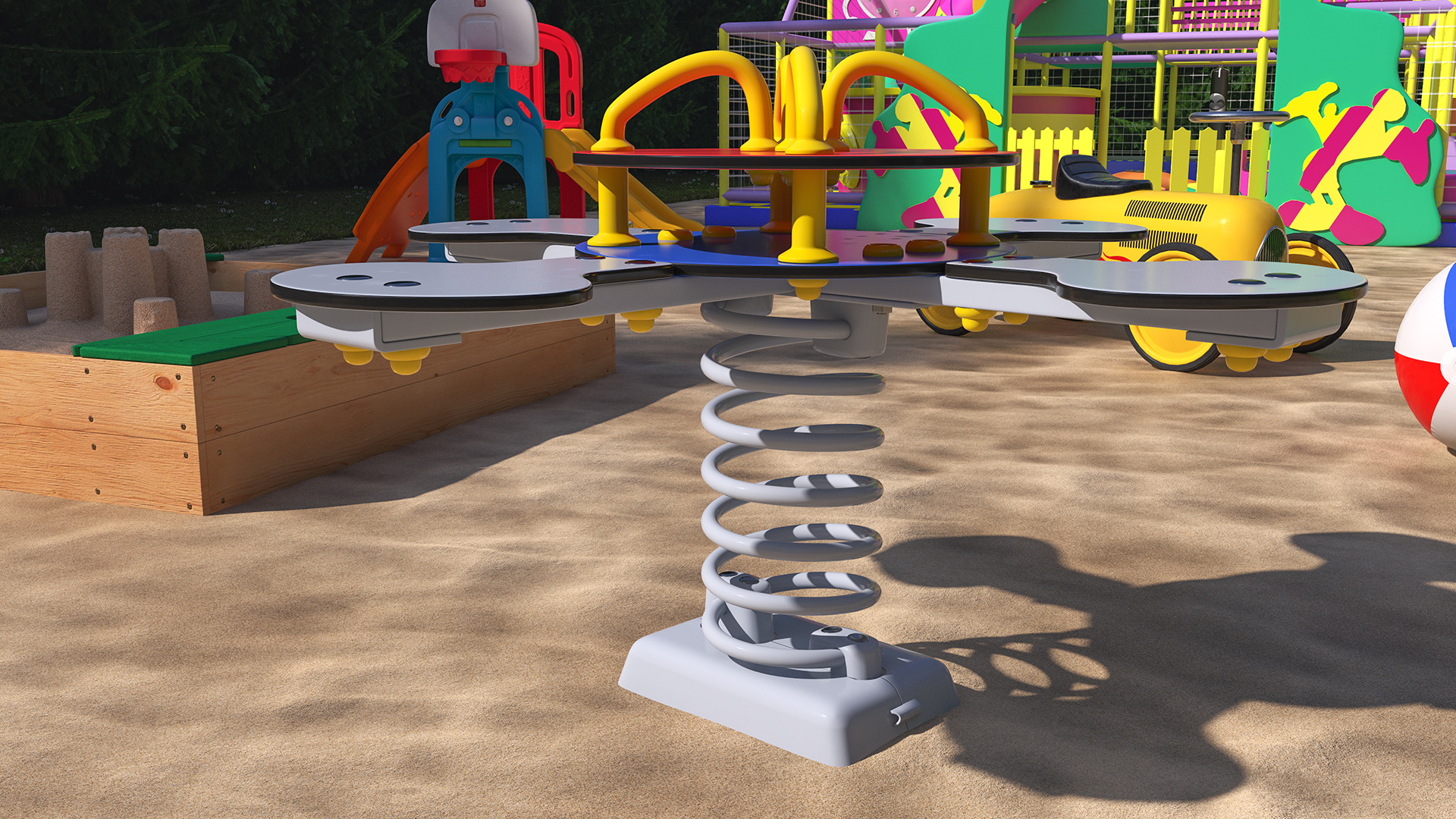 Outdoor Playground Flower Springer 3D model