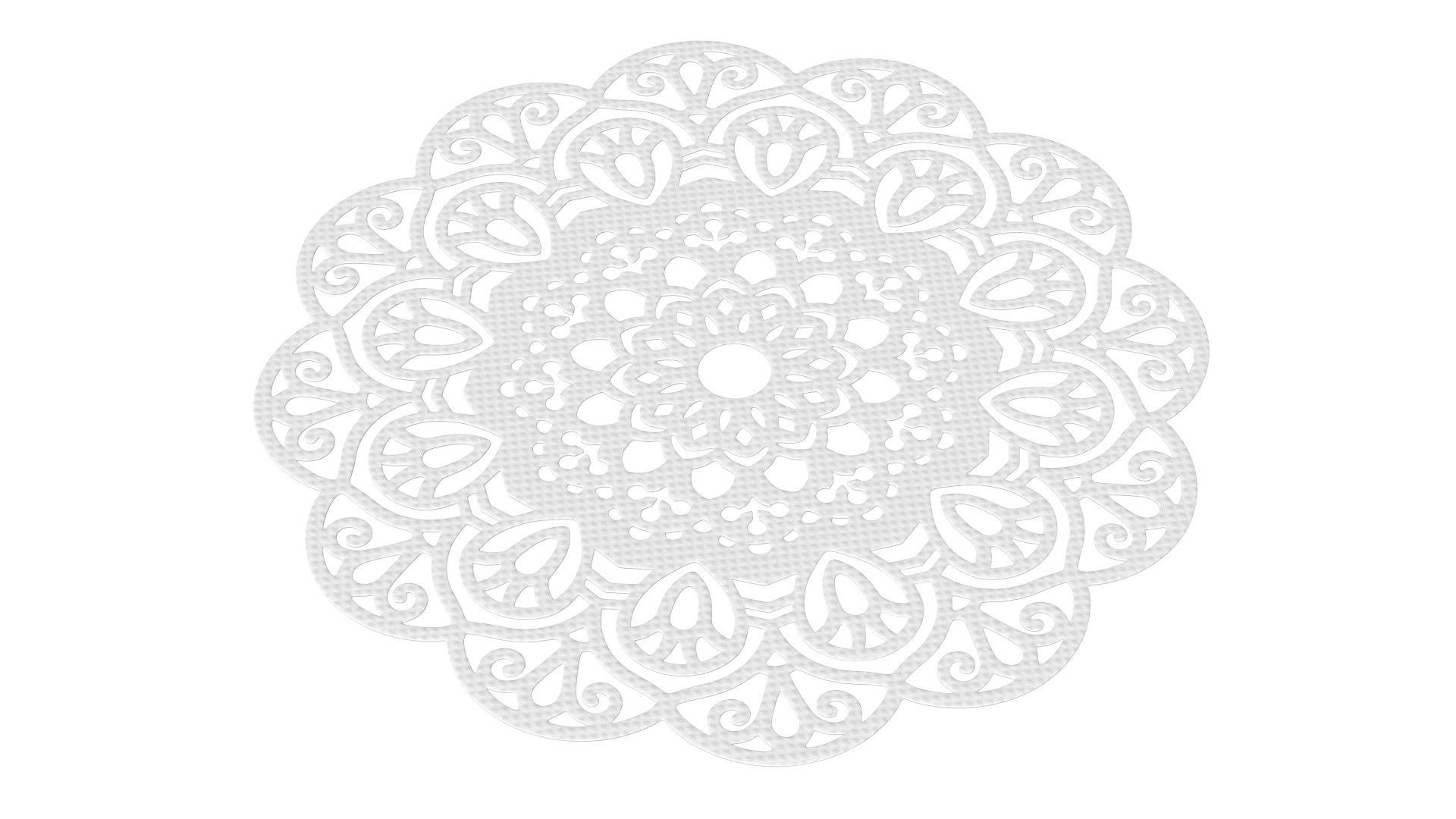 3D model Round Disposable Lace Paper Doilie White