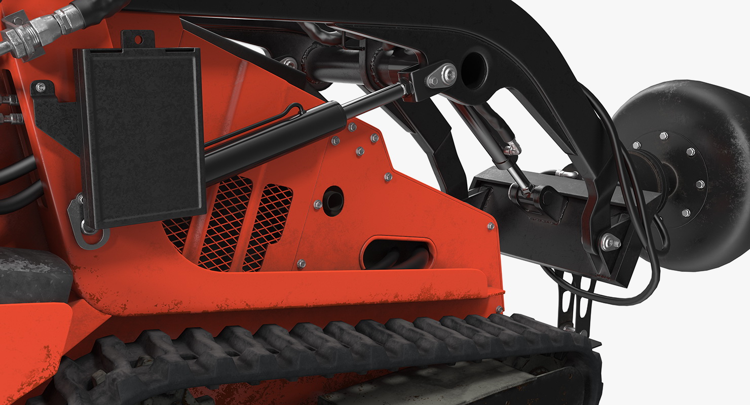 3D model Mini Skid Steer Loader Mixer Rigged