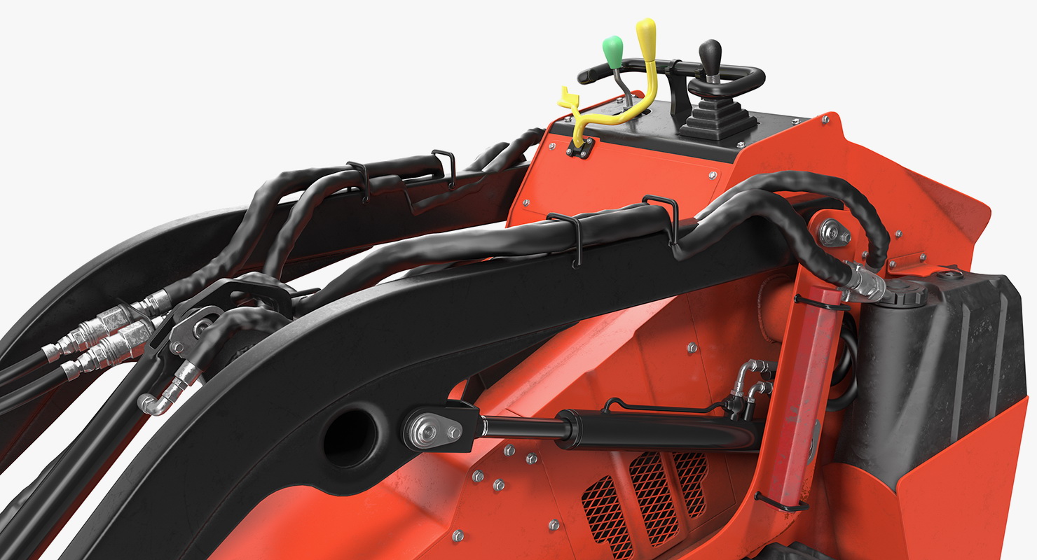 3D model Mini Skid Steer Loader Mixer Rigged