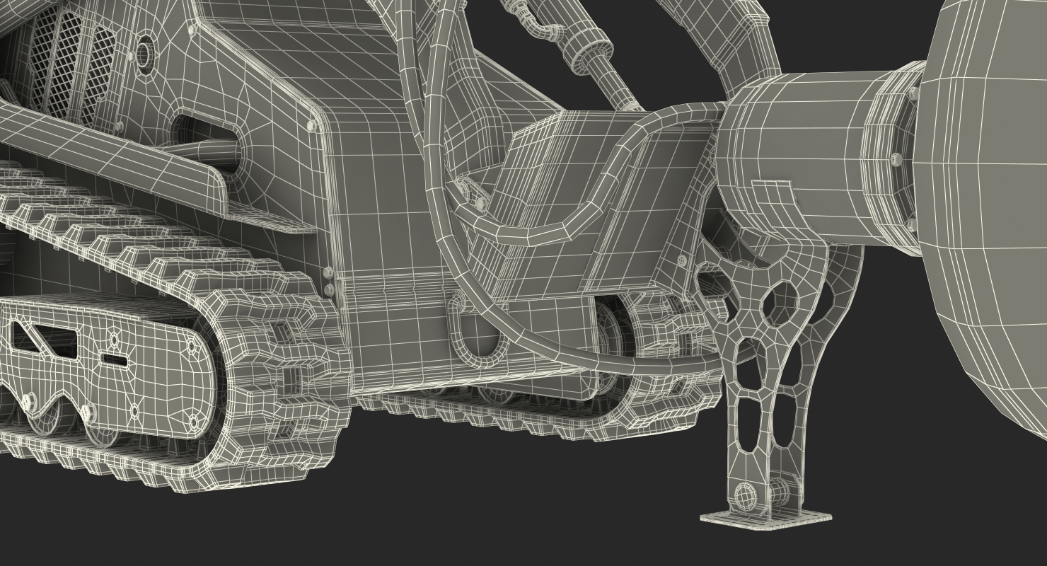 3D model Mini Skid Steer Loader Mixer Rigged