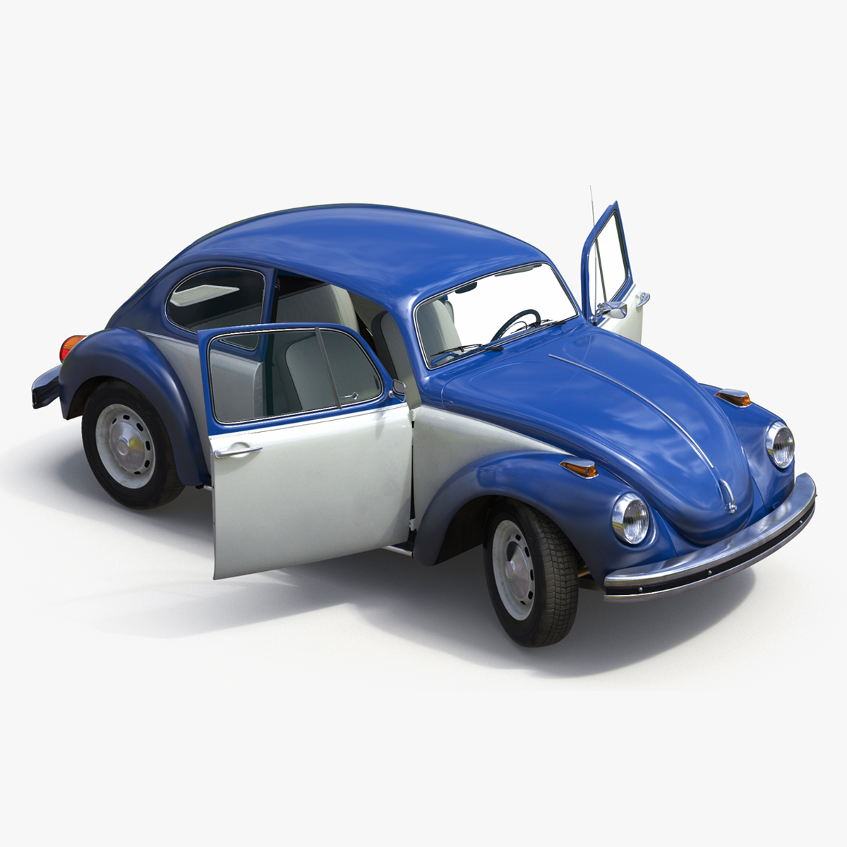 3D Iconic Volkswagen Beetle Rigged