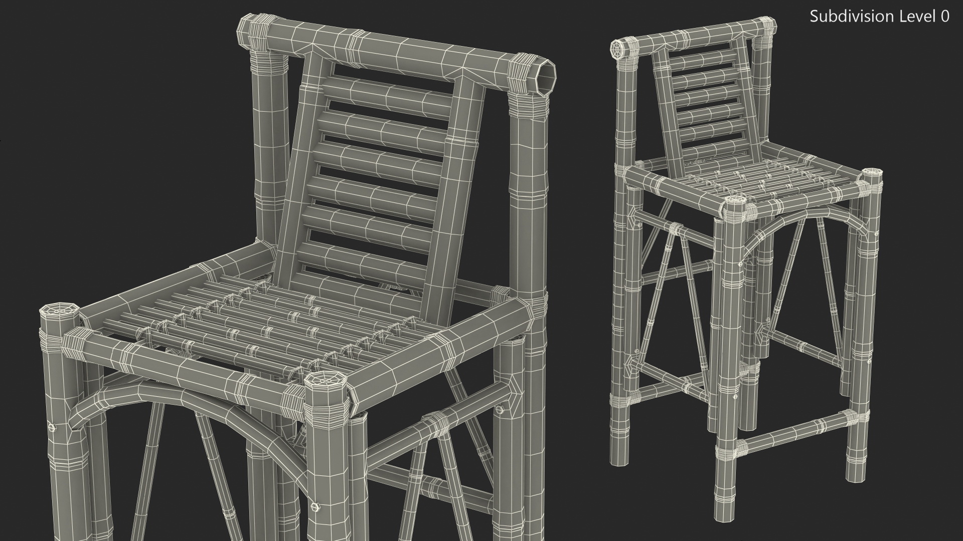 3D Square Bar Stool