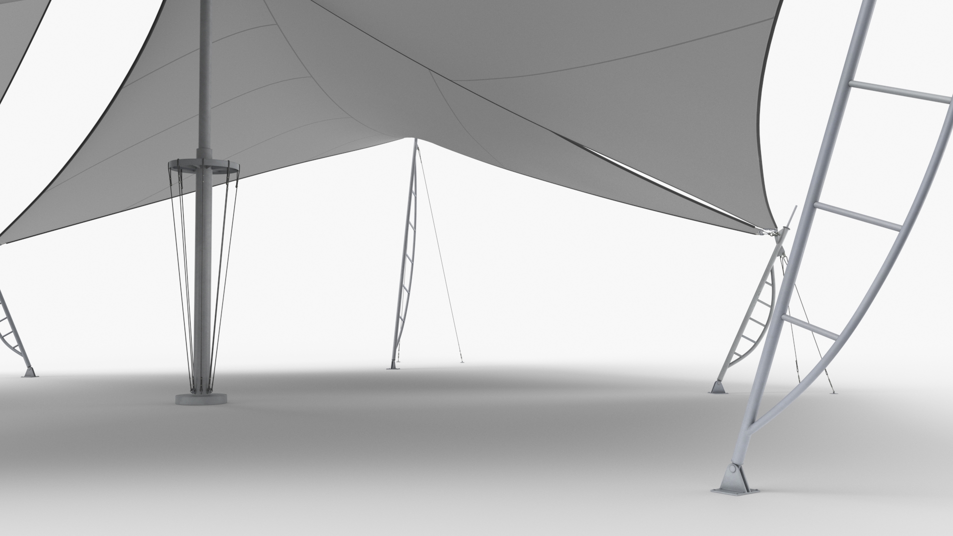 3D Tensile Structure Tents model