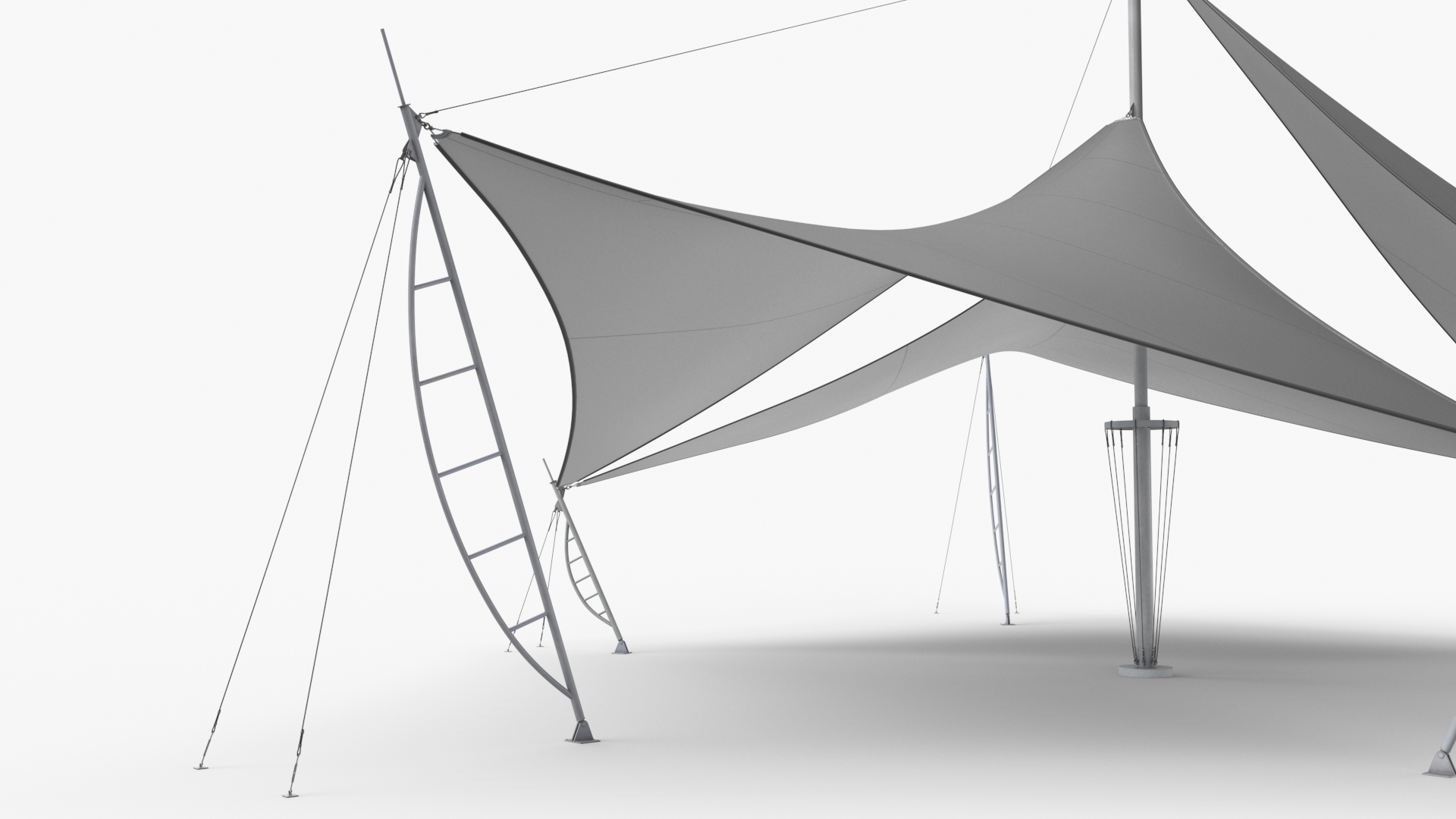 3D Tensile Structure Tents model