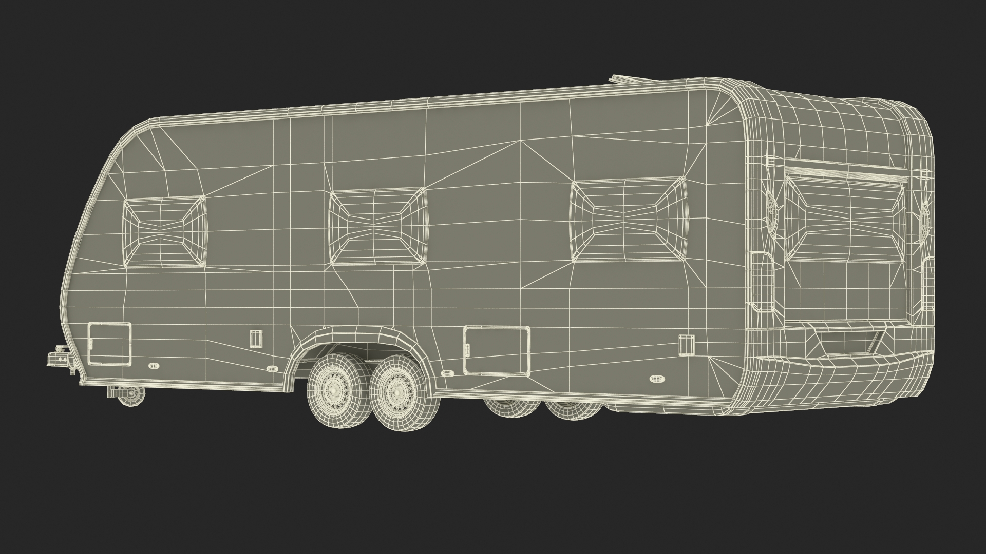 3D Hobby Caravan Trailer