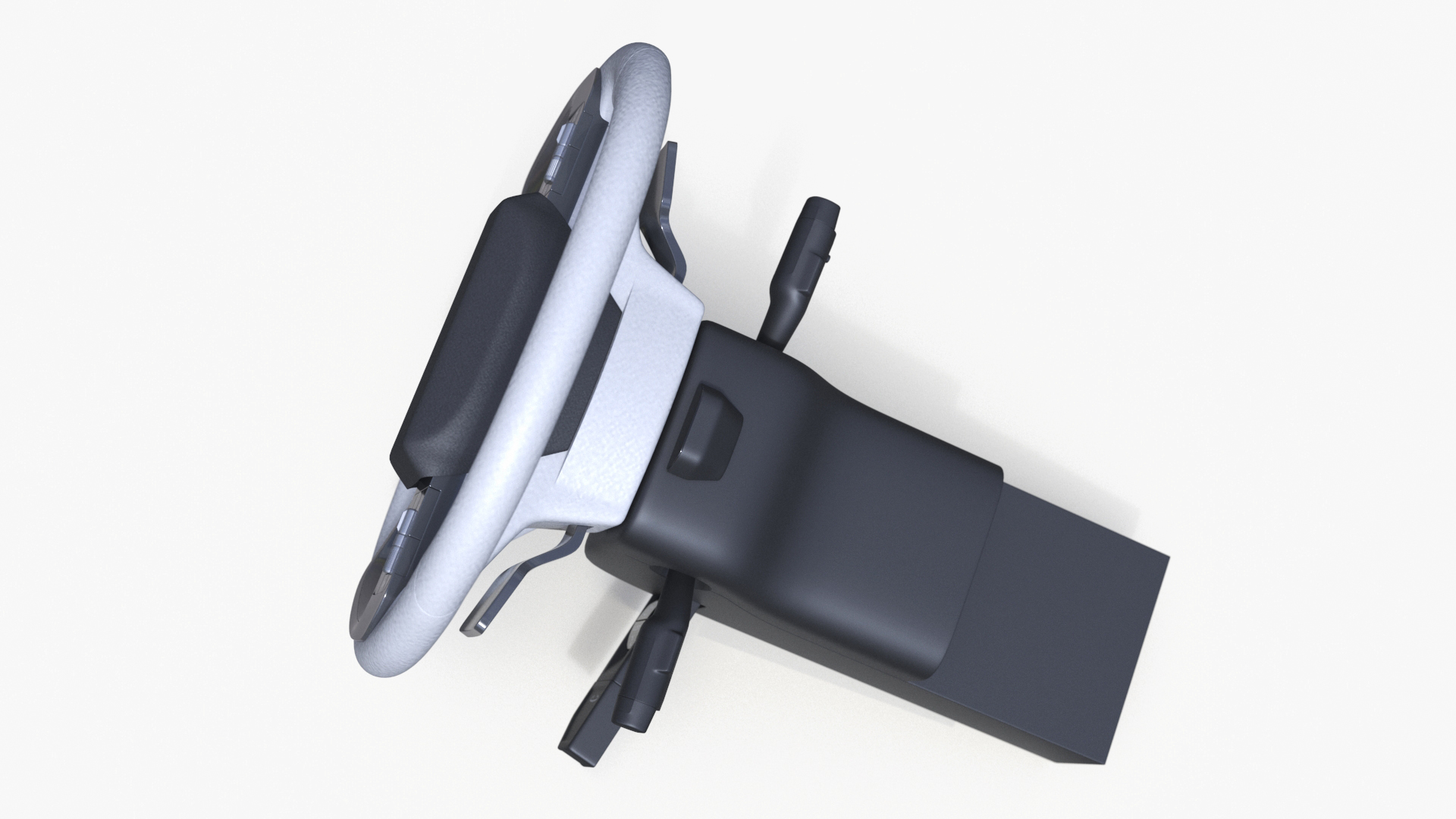 3D Steering Wheel with Controls model