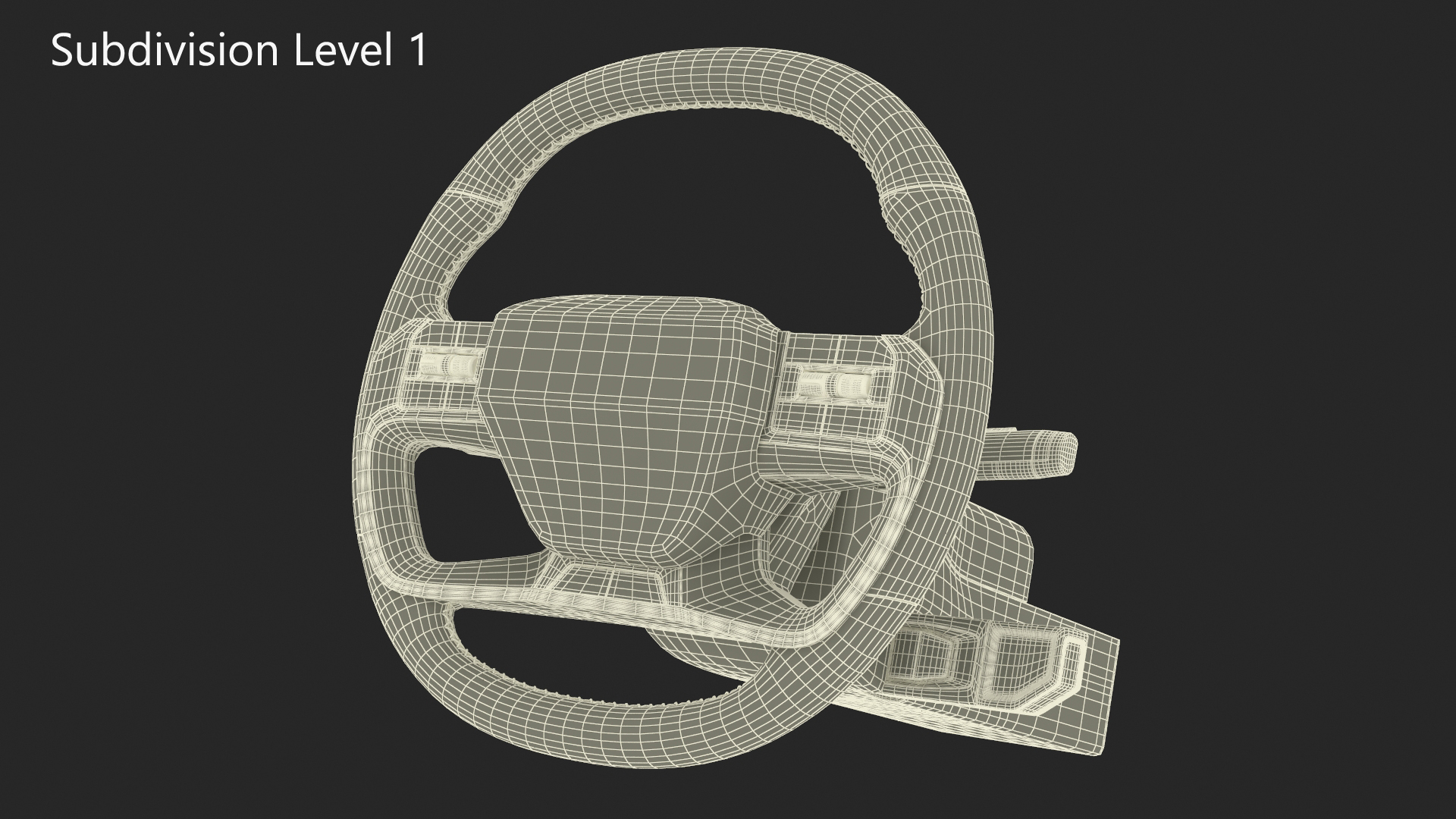 3D Steering Wheel with Controls model