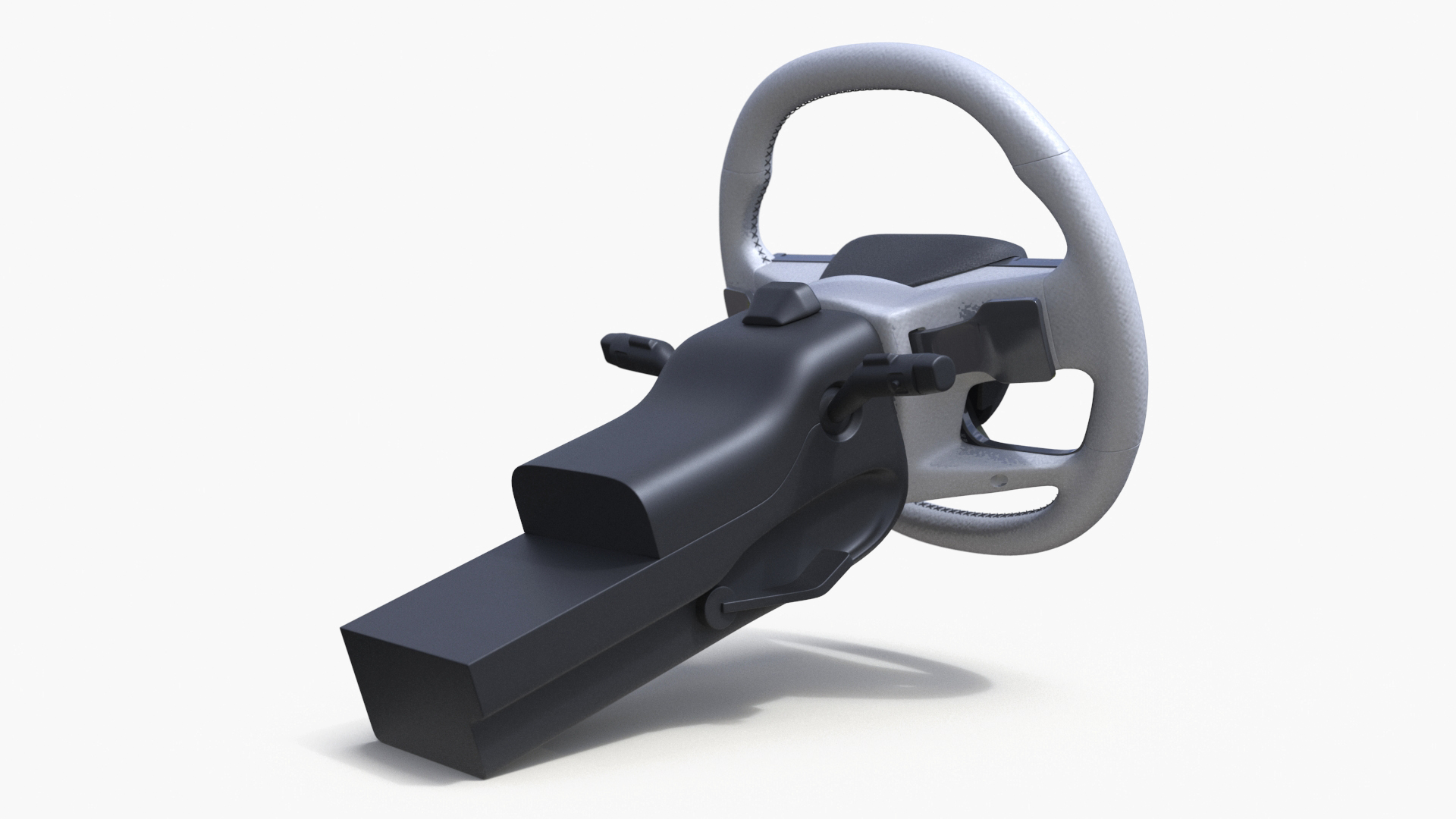 3D Steering Wheel with Controls model