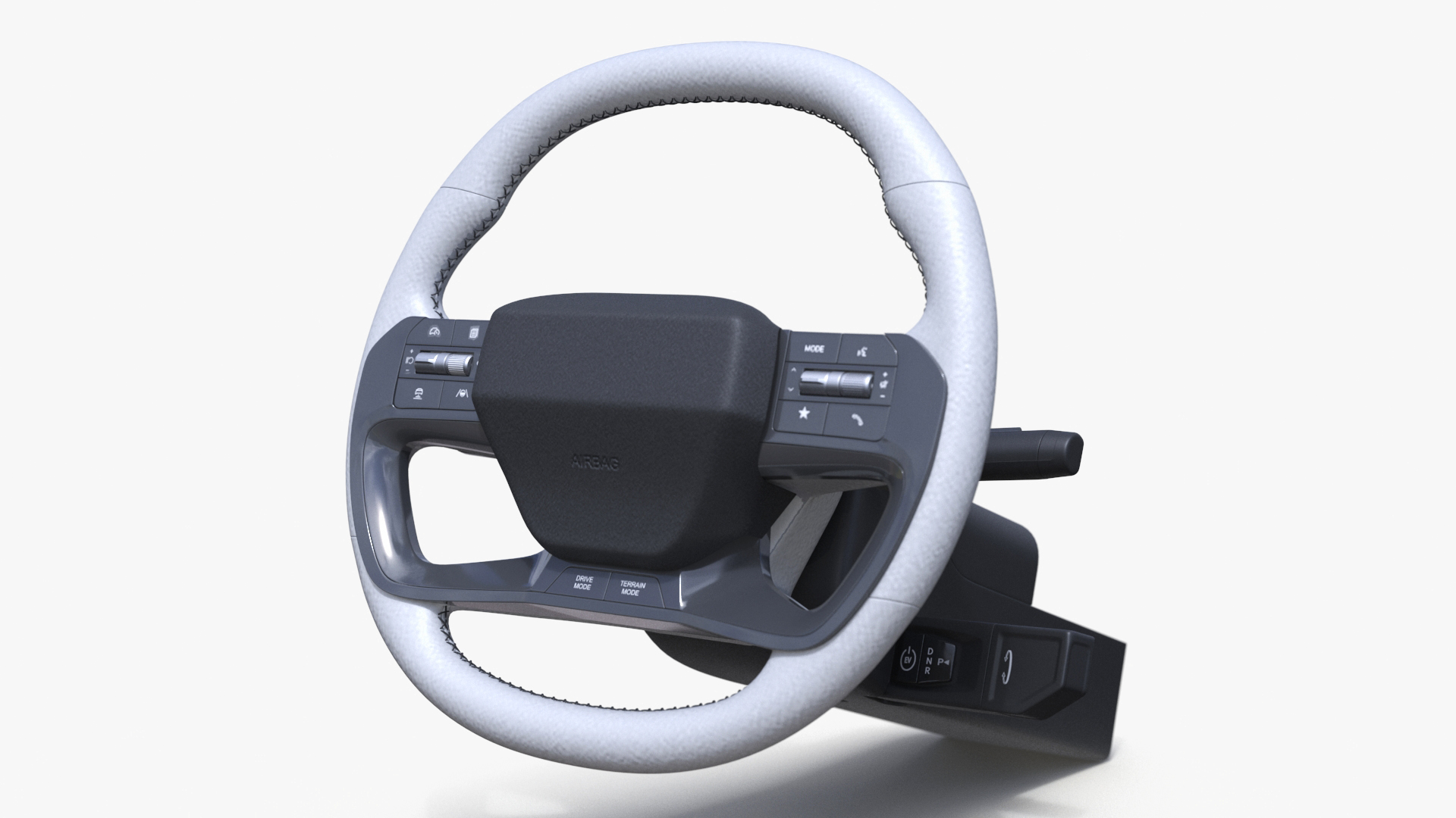 3D Steering Wheel with Controls model