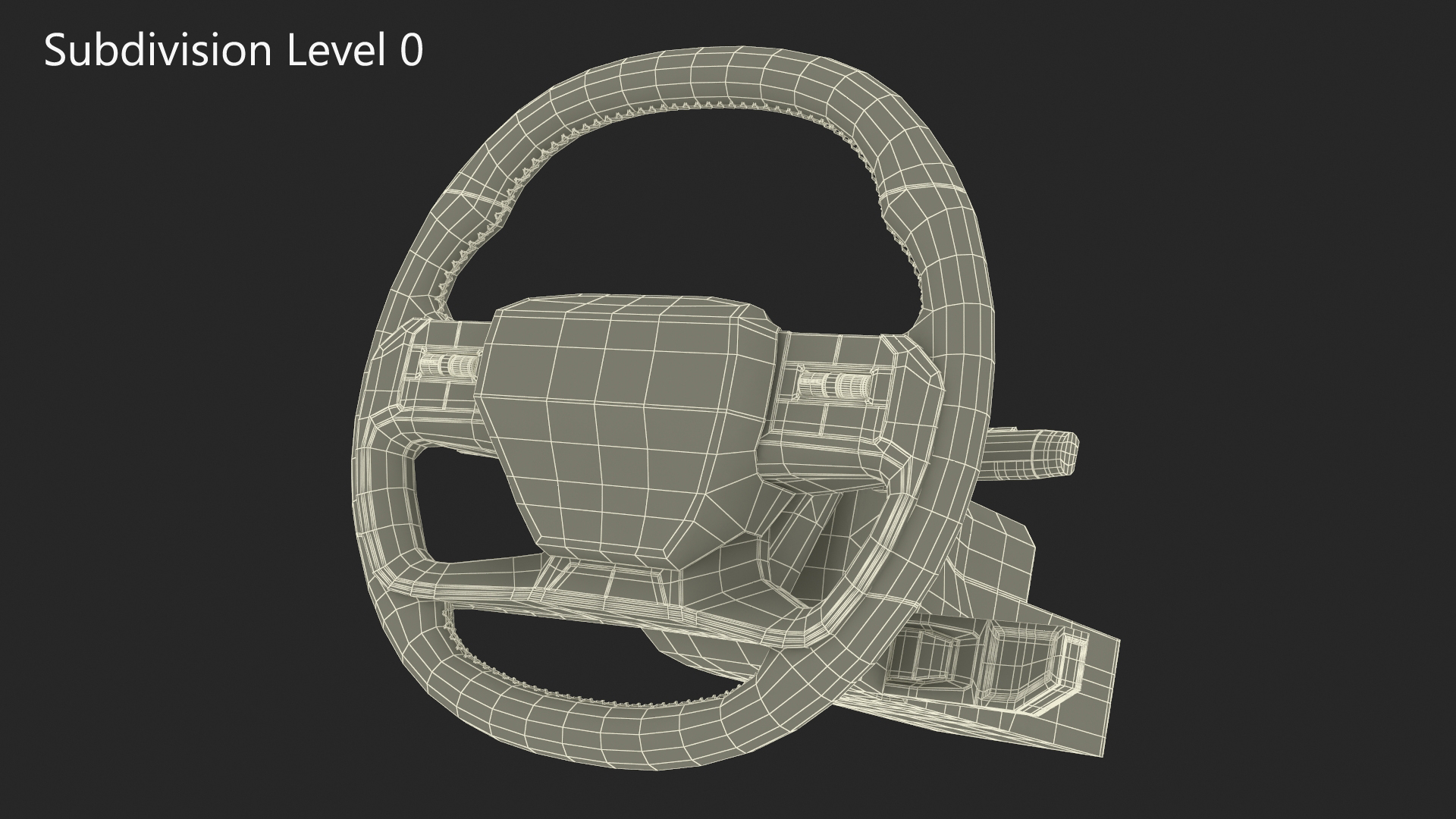 3D Steering Wheel with Controls model