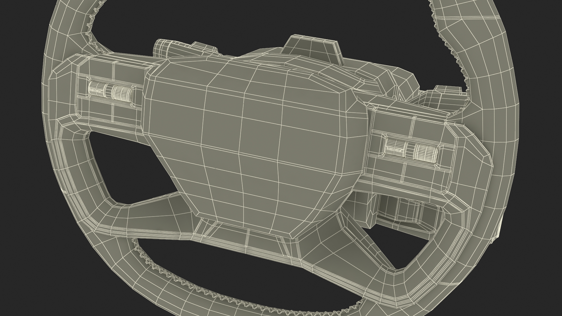 3D Steering Wheel with Controls model