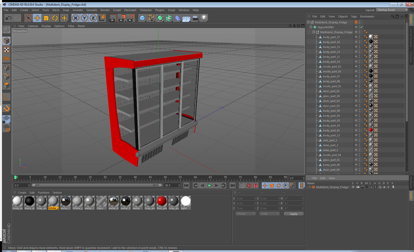 Multideck Display Fridge 3D model