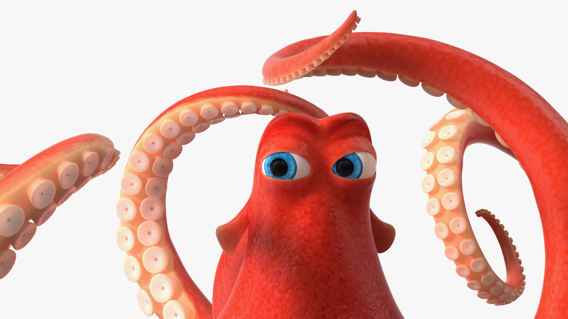 Cartoon Octopus Floating Pose 3D model