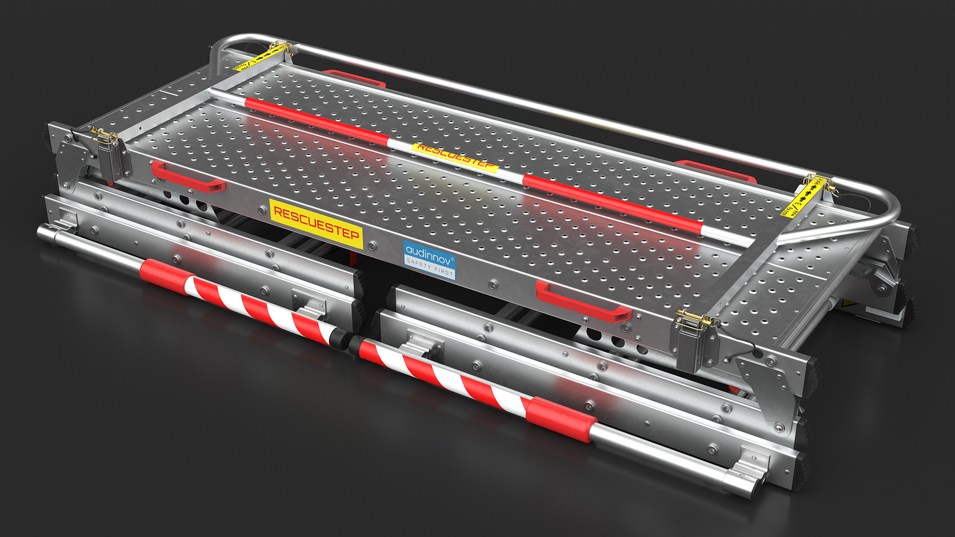 Rescue Platform with Stairs Rigged 3D model