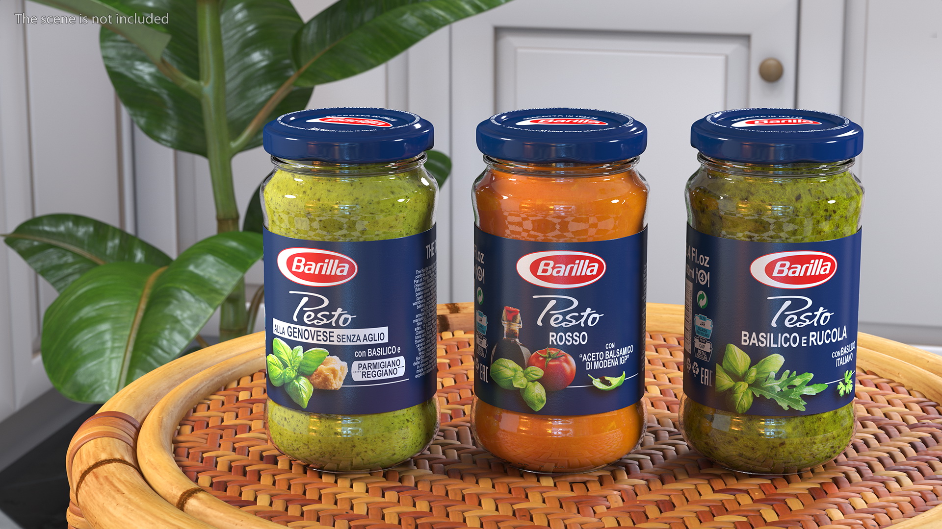 3D model Barilla Pesto Sauce 190 ml Set