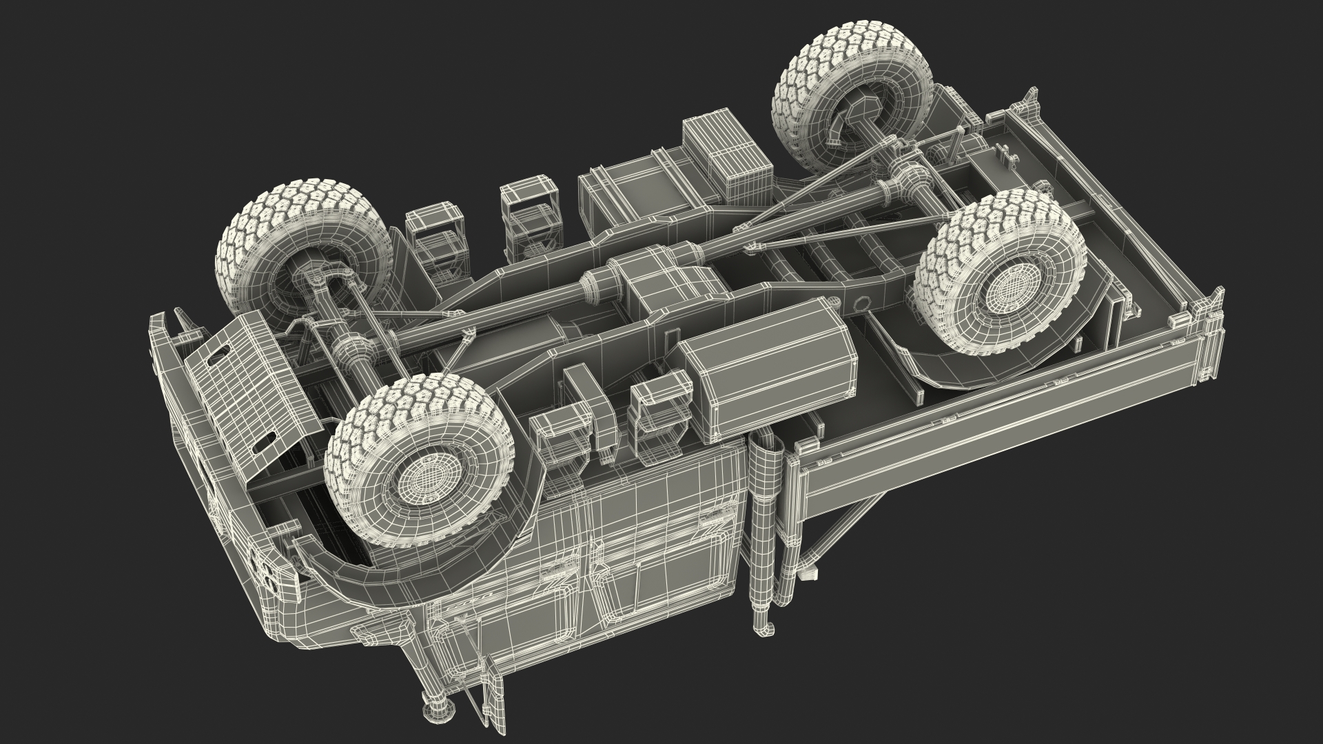 Mercedes Benz Unimog 4023 Off Road Vehicle Rigged 3D model