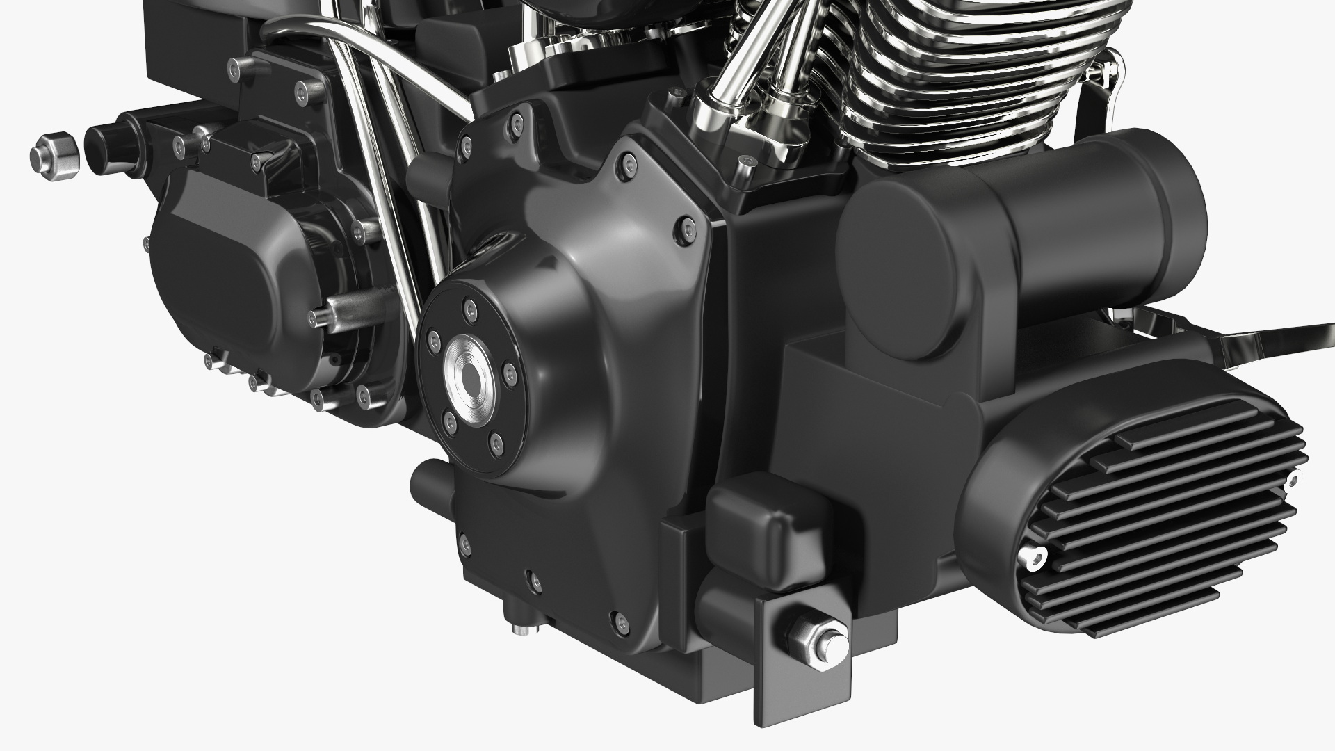 Motorcycle V-Twin Engine 3D model