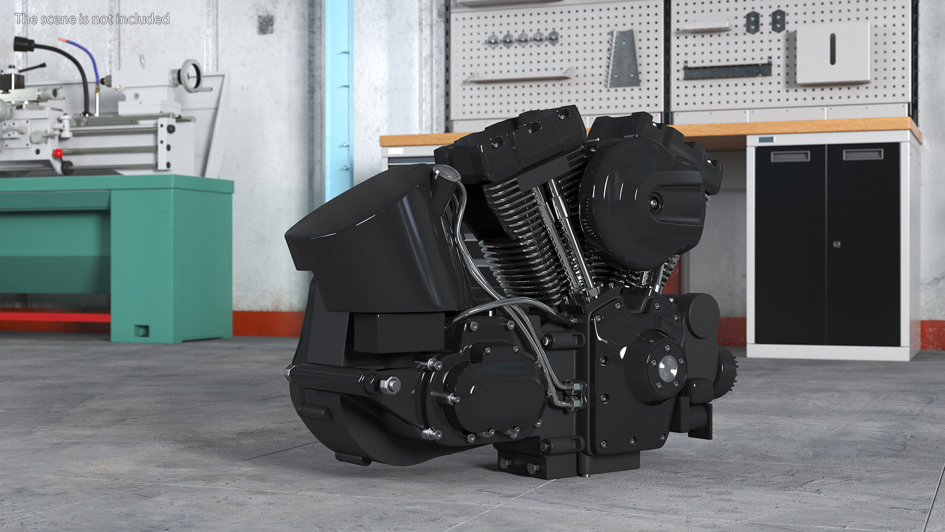 Motorcycle V-Twin Engine 3D model