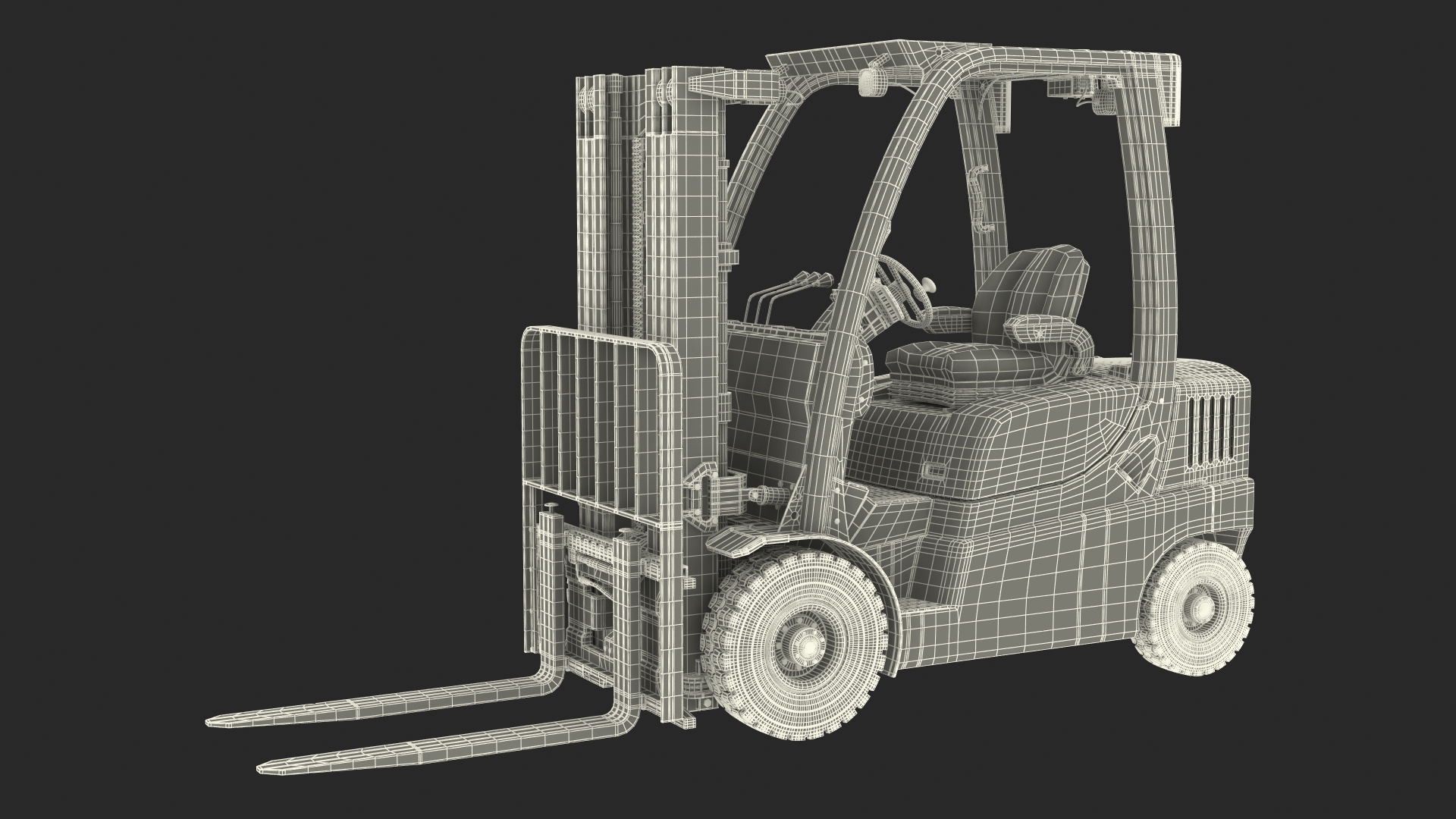 3D Toyota Core Electric Forklift Rigged