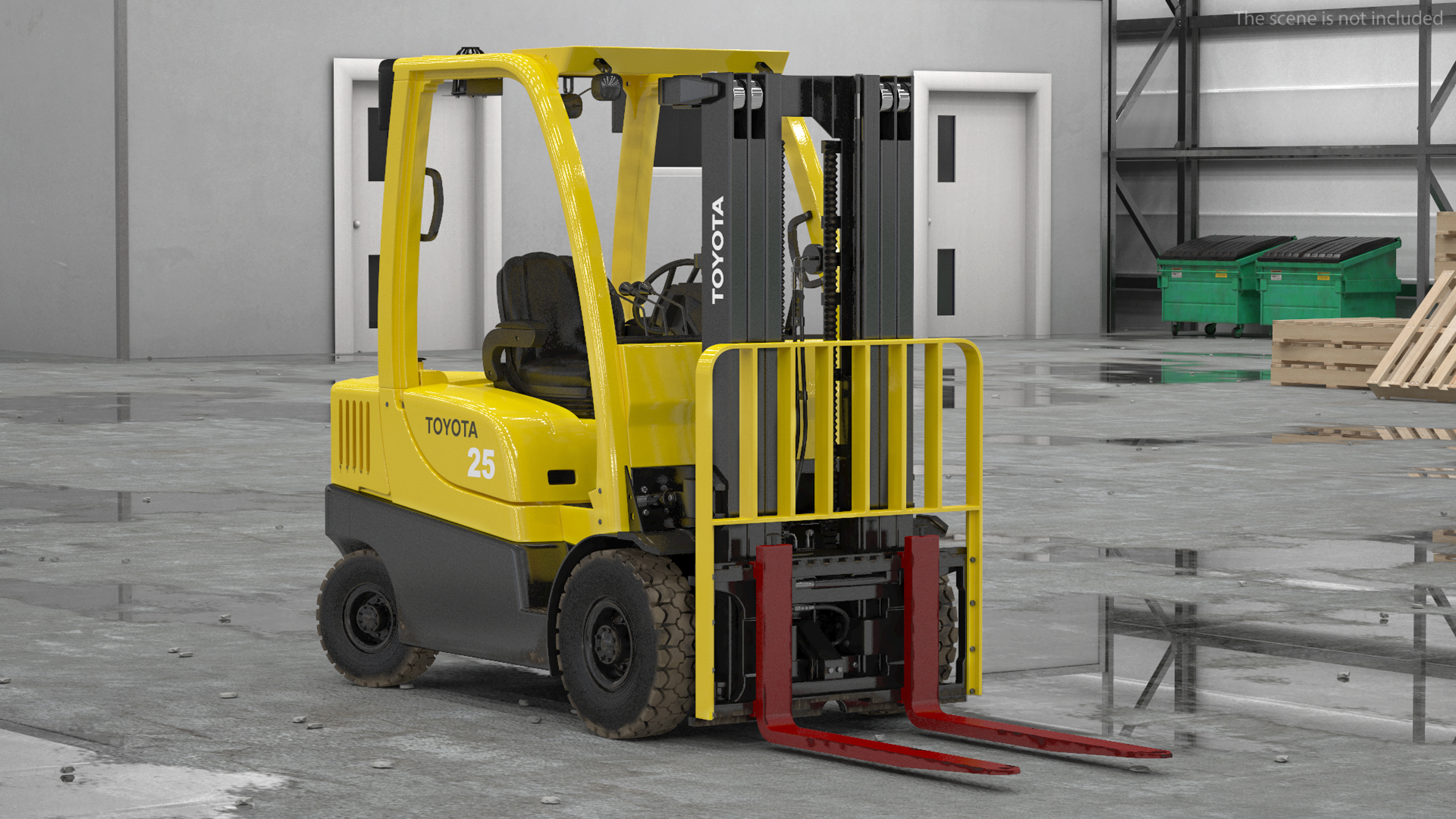 3D Toyota Core Electric Forklift Rigged