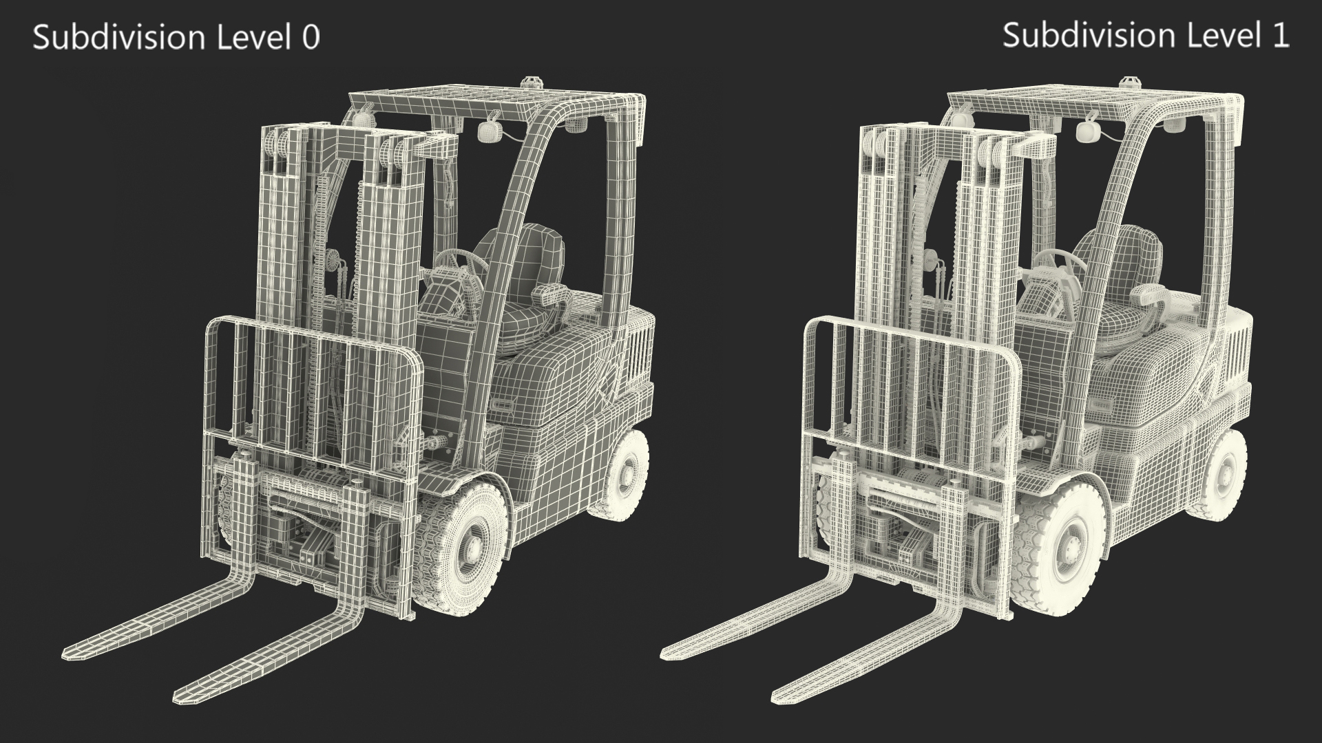 3D Toyota Core Electric Forklift Rigged