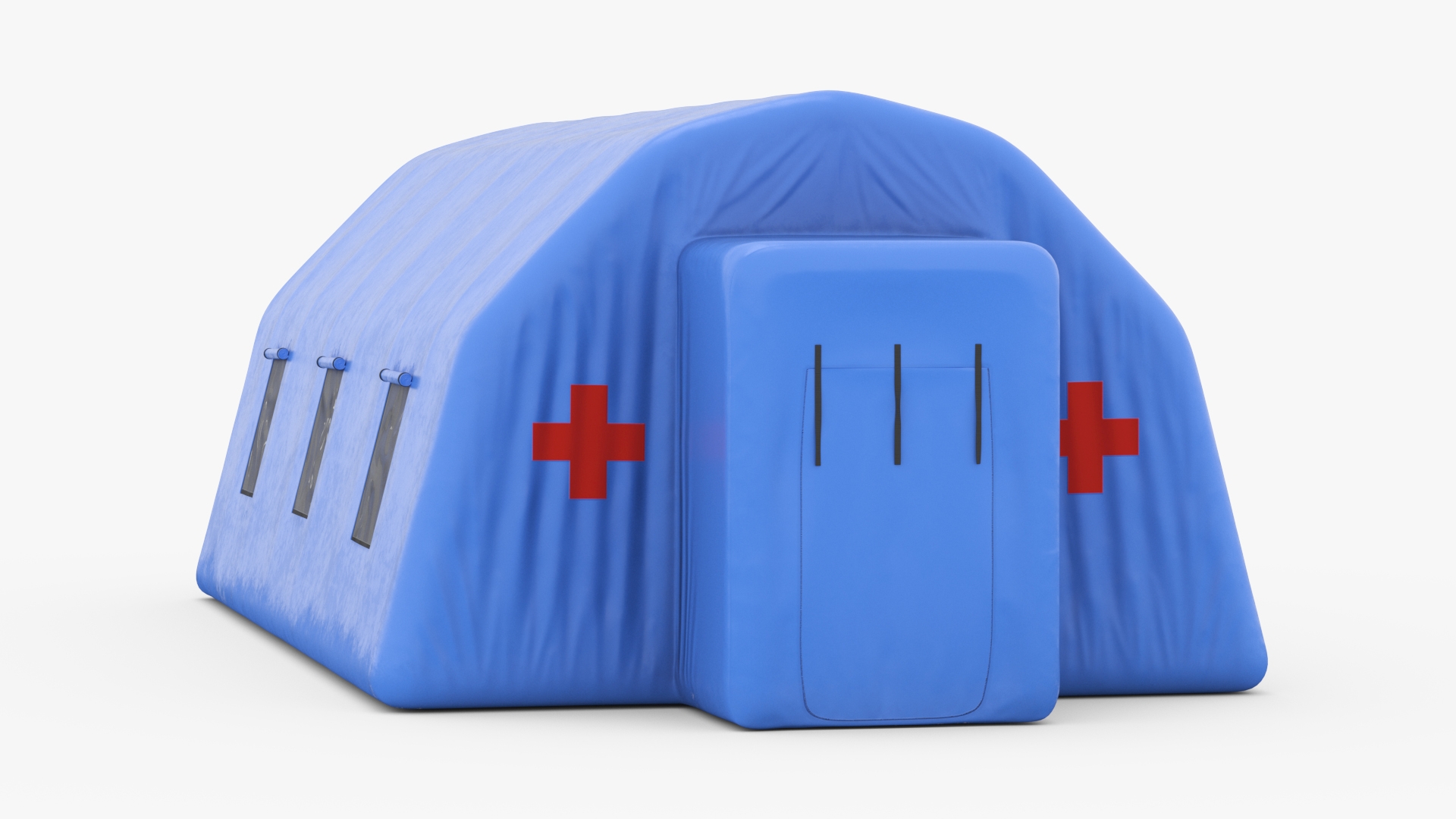 3D Blue Airfull Inflatable Medical Tent Open