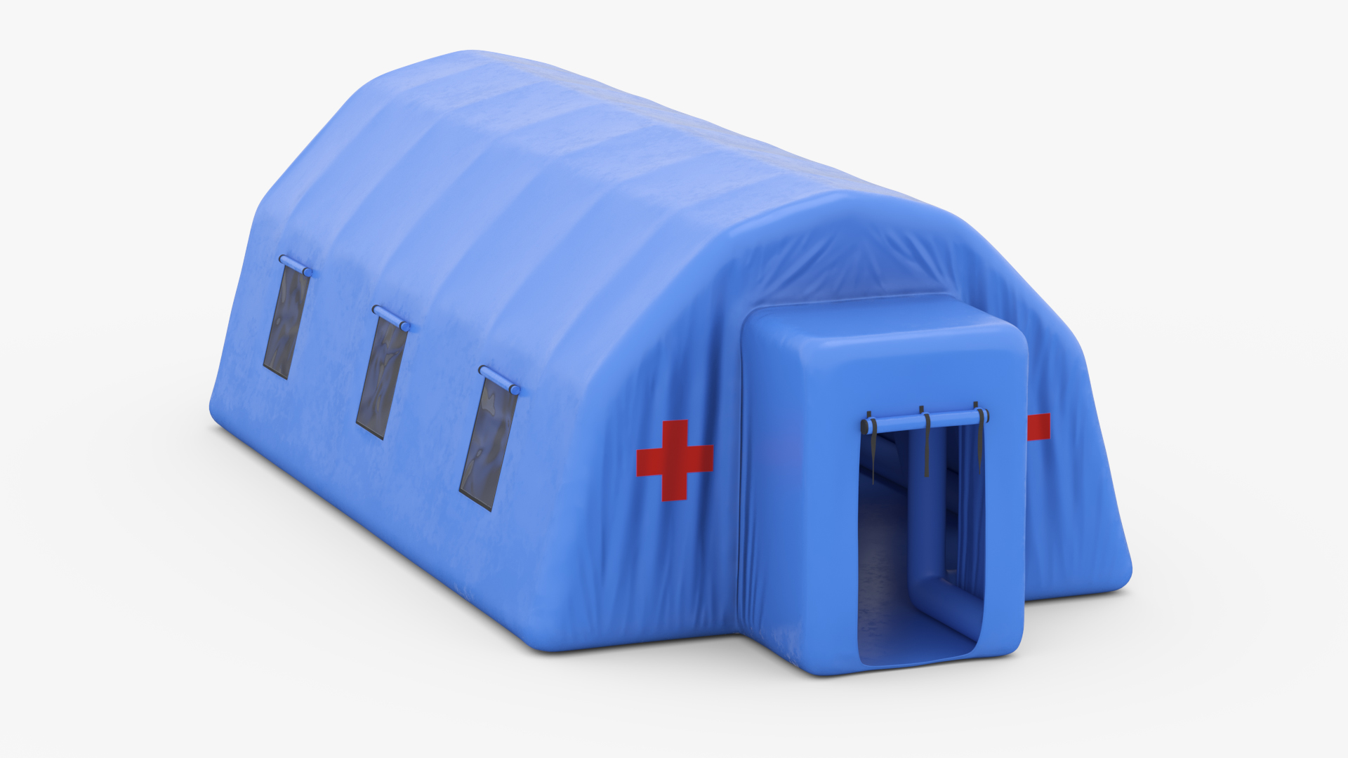 3D Blue Airfull Inflatable Medical Tent Open