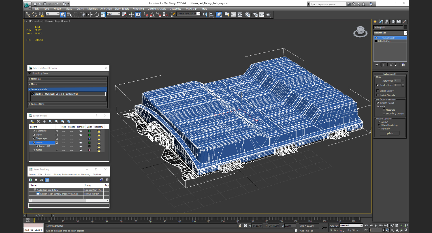 Nissan Leaf Battery Pack 3D model