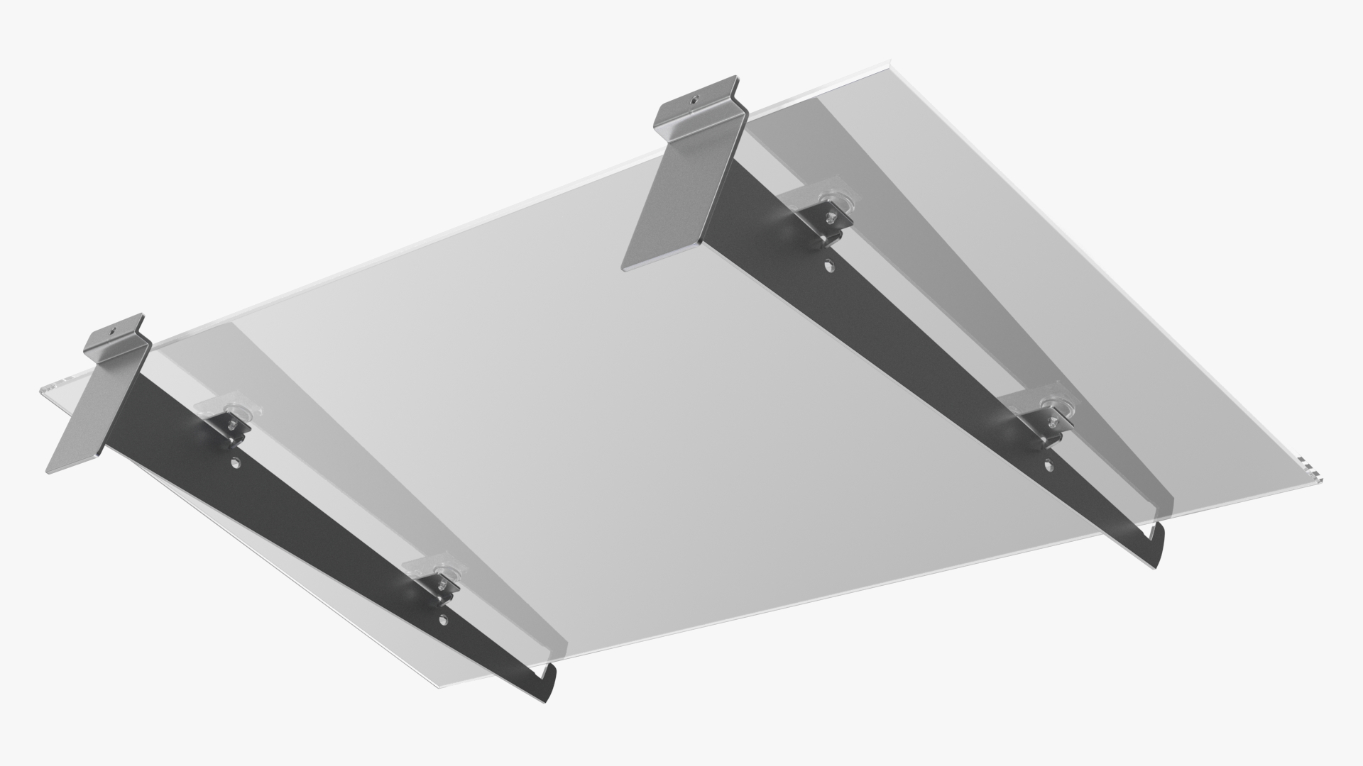 Plastic Slatwall Shelves 3D model