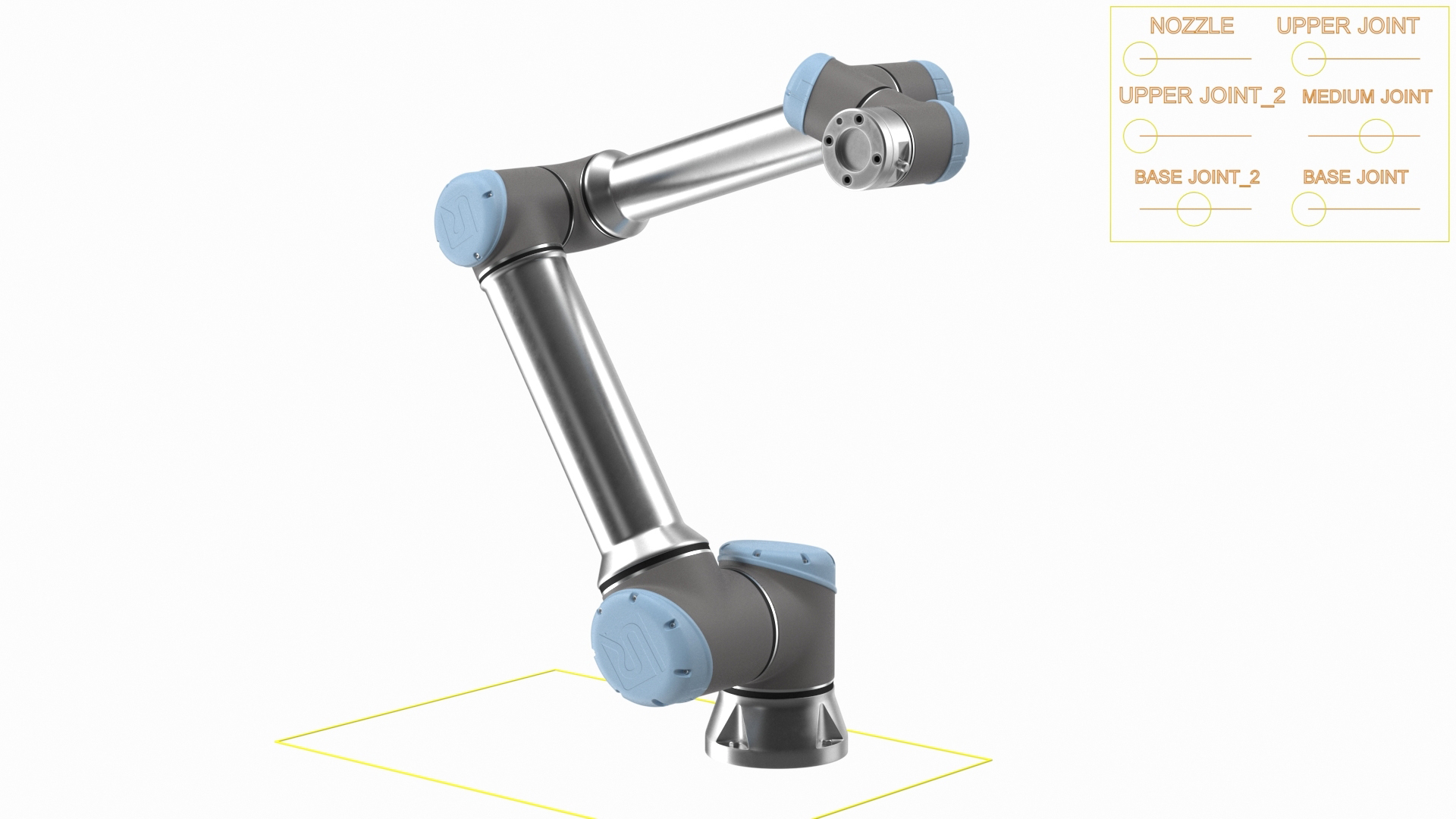 Universal Robots UR10e Rigged 3D model