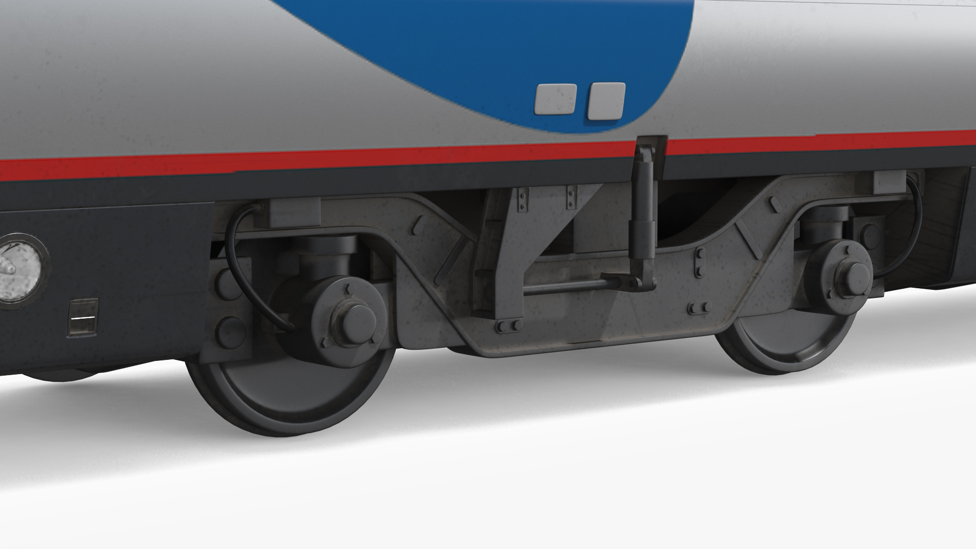 3D Amtrak Acela Express Train Rigged model