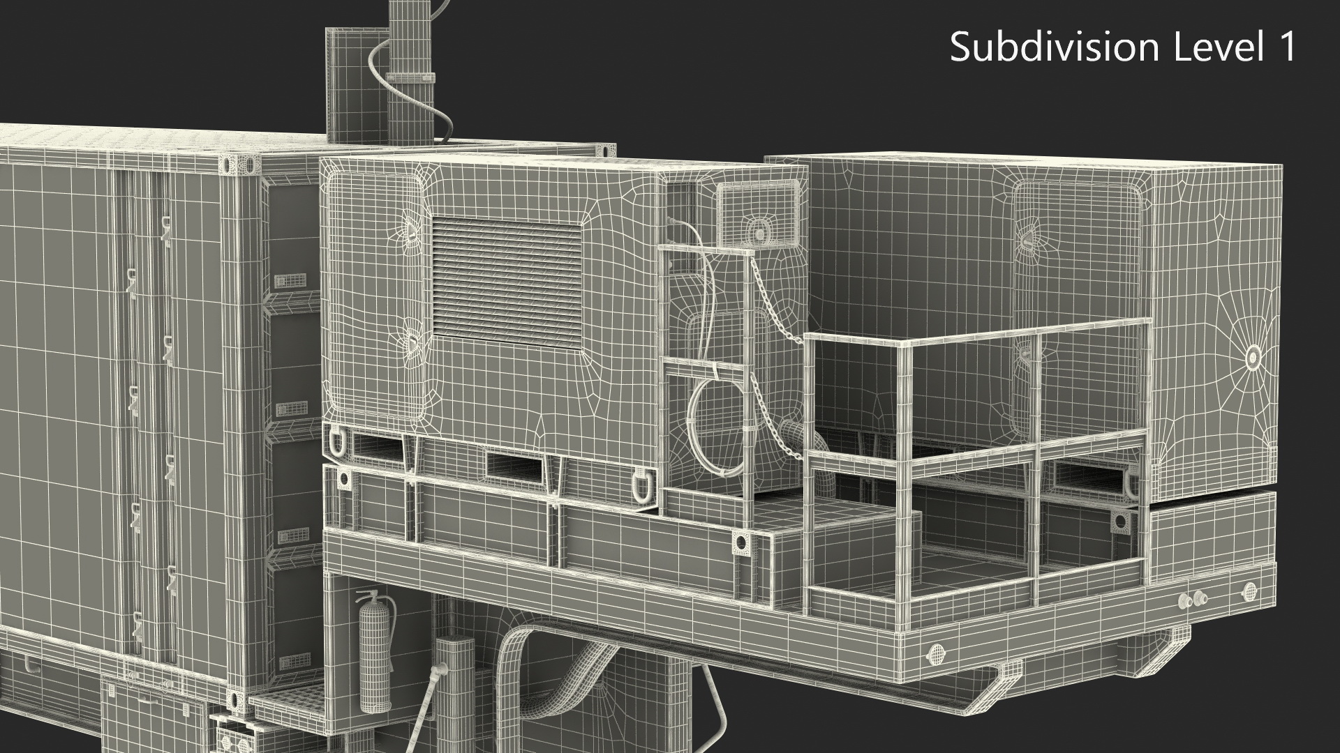 3D Typhon Battery Operation Center with Antennas Up model