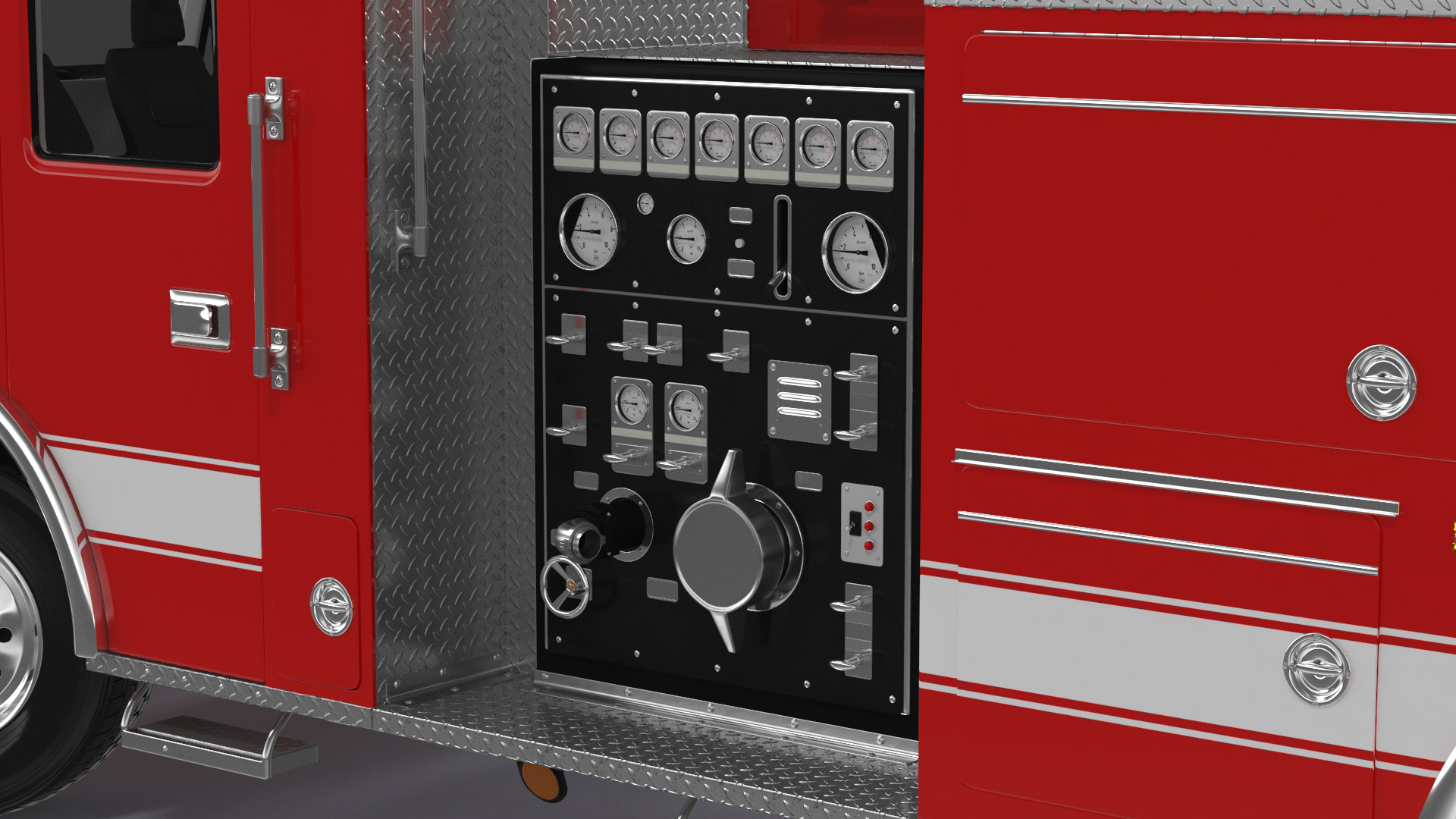 Fire Engine Rigged for Maya 3D