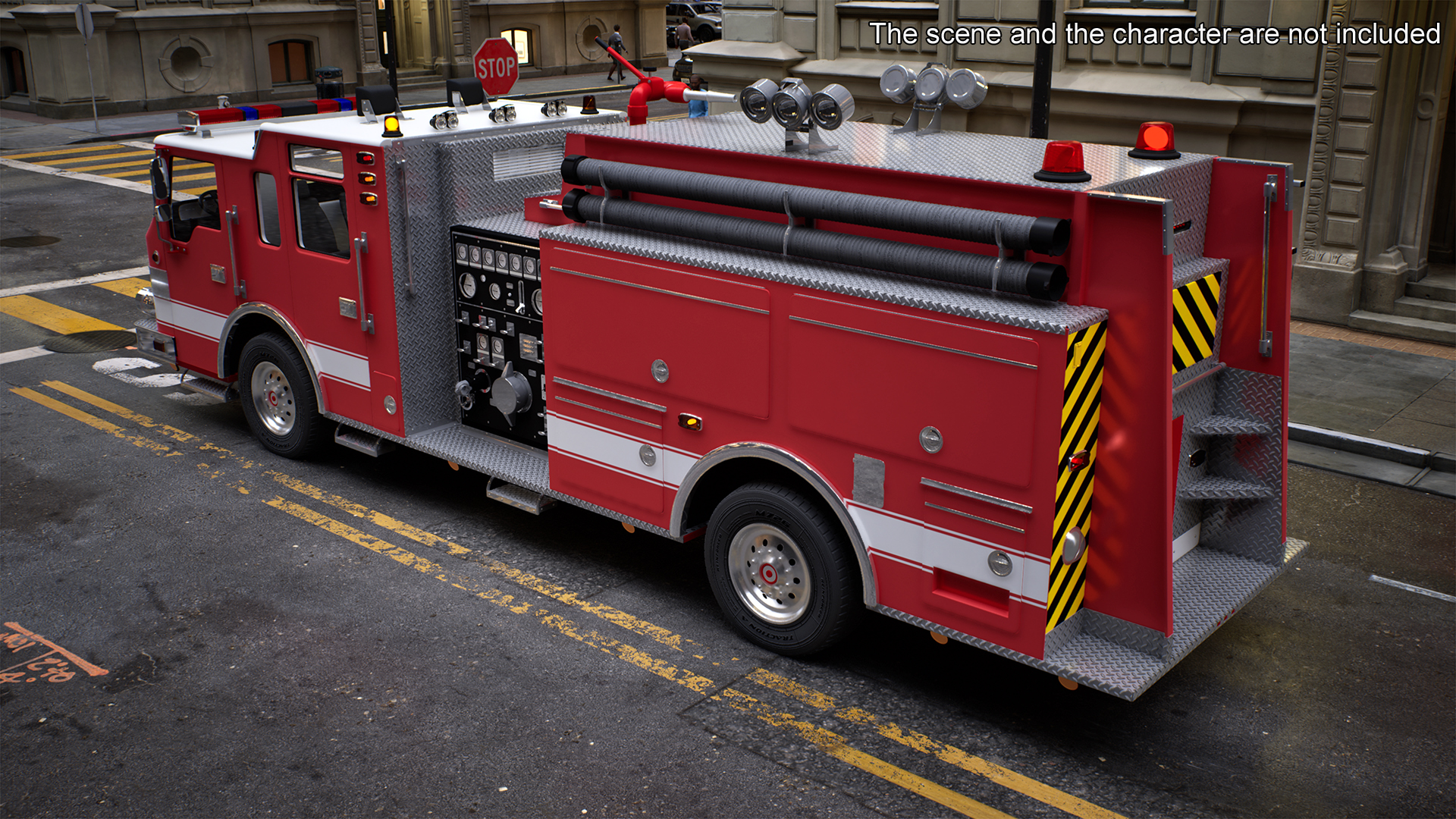 Fire Engine Rigged for Maya 3D