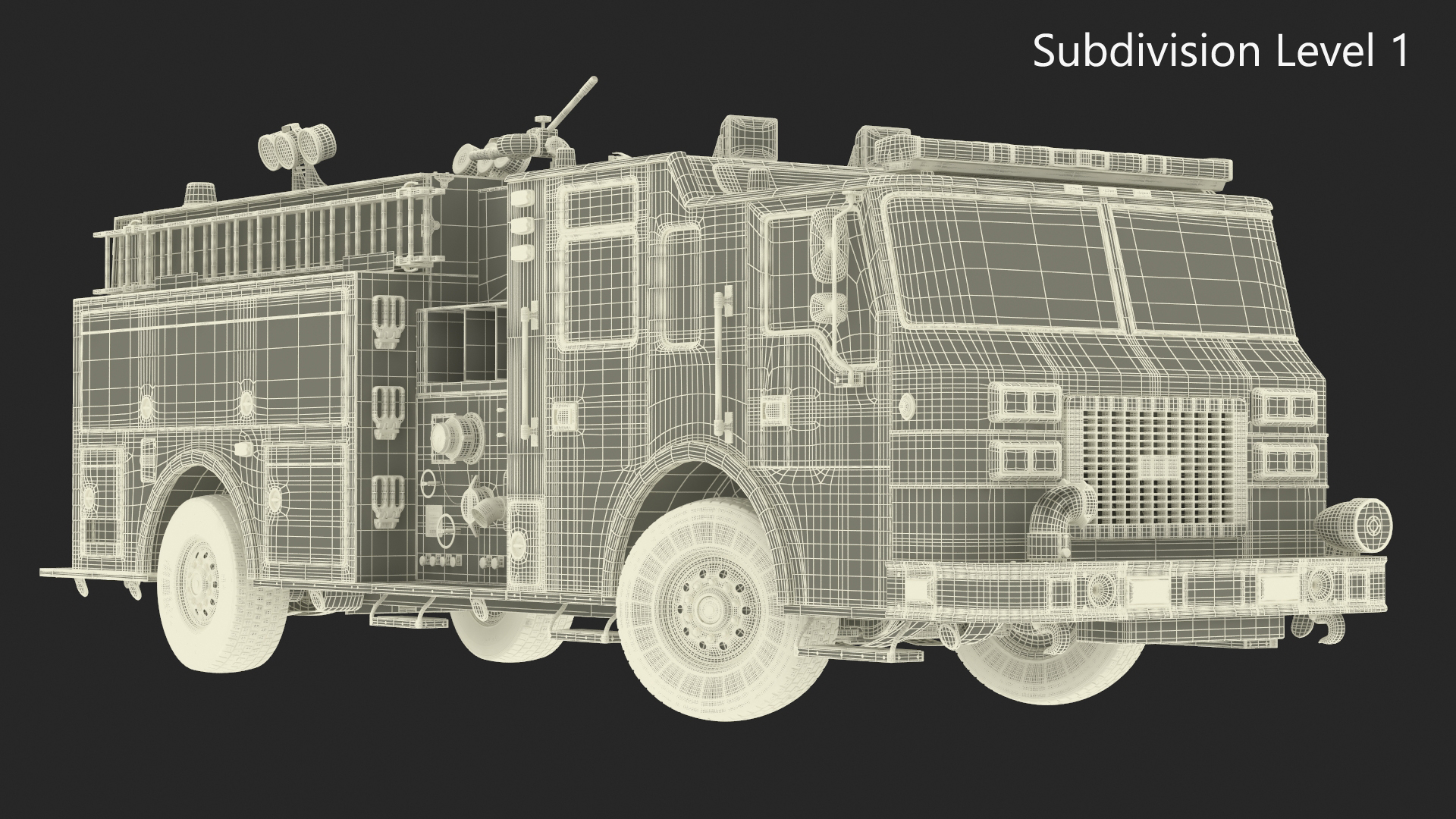 Fire Engine Rigged for Maya 3D