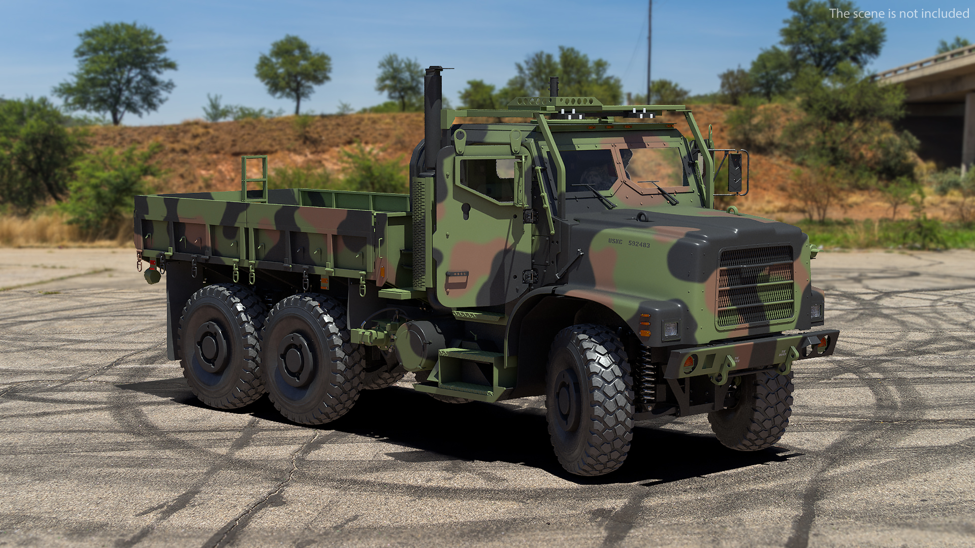 Medium Tactical Vehicle 6x6 Rigged 3D model